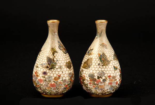 Pair of Satsuma jars