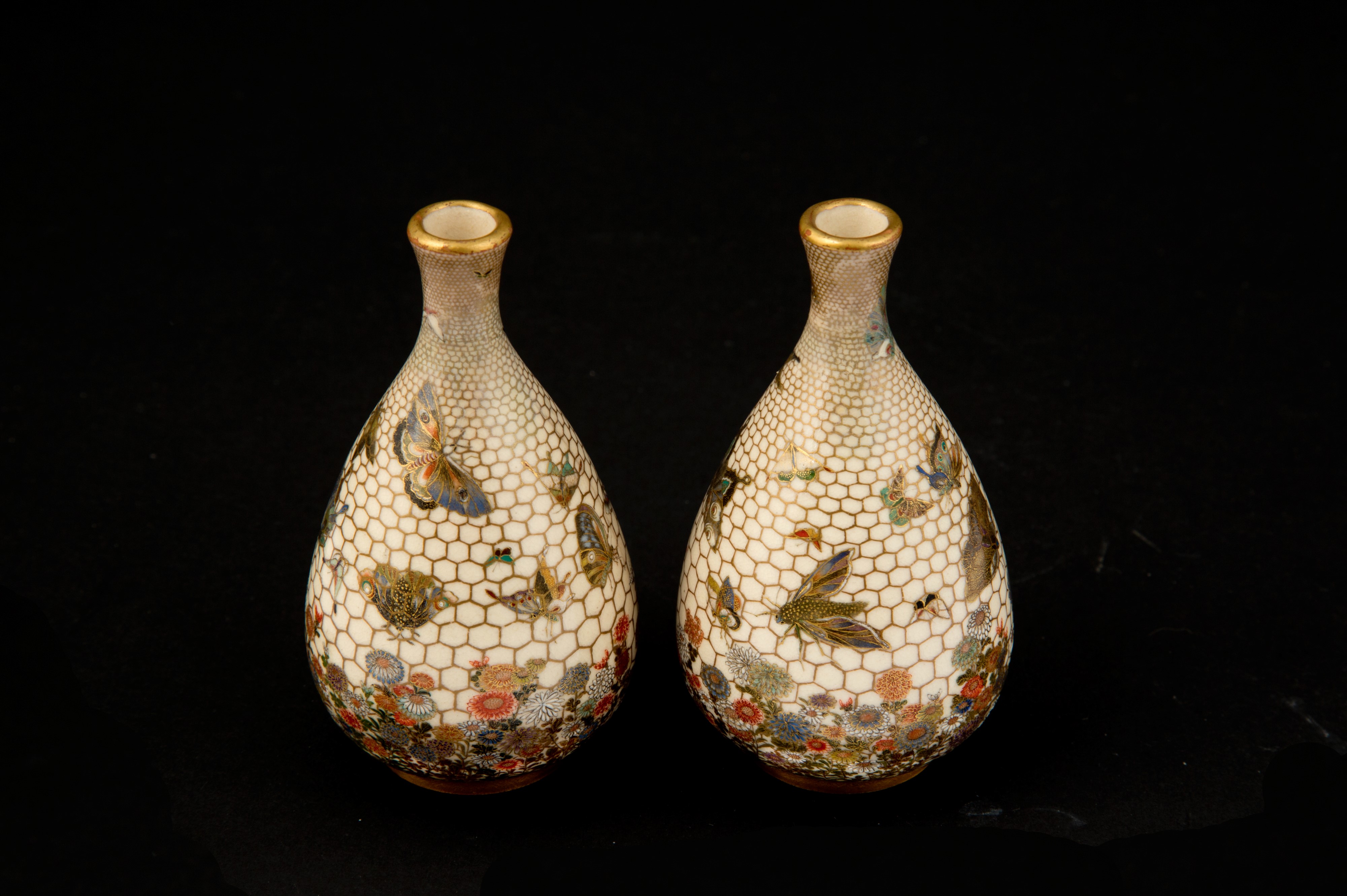 Coppia di vasetti Satsuma