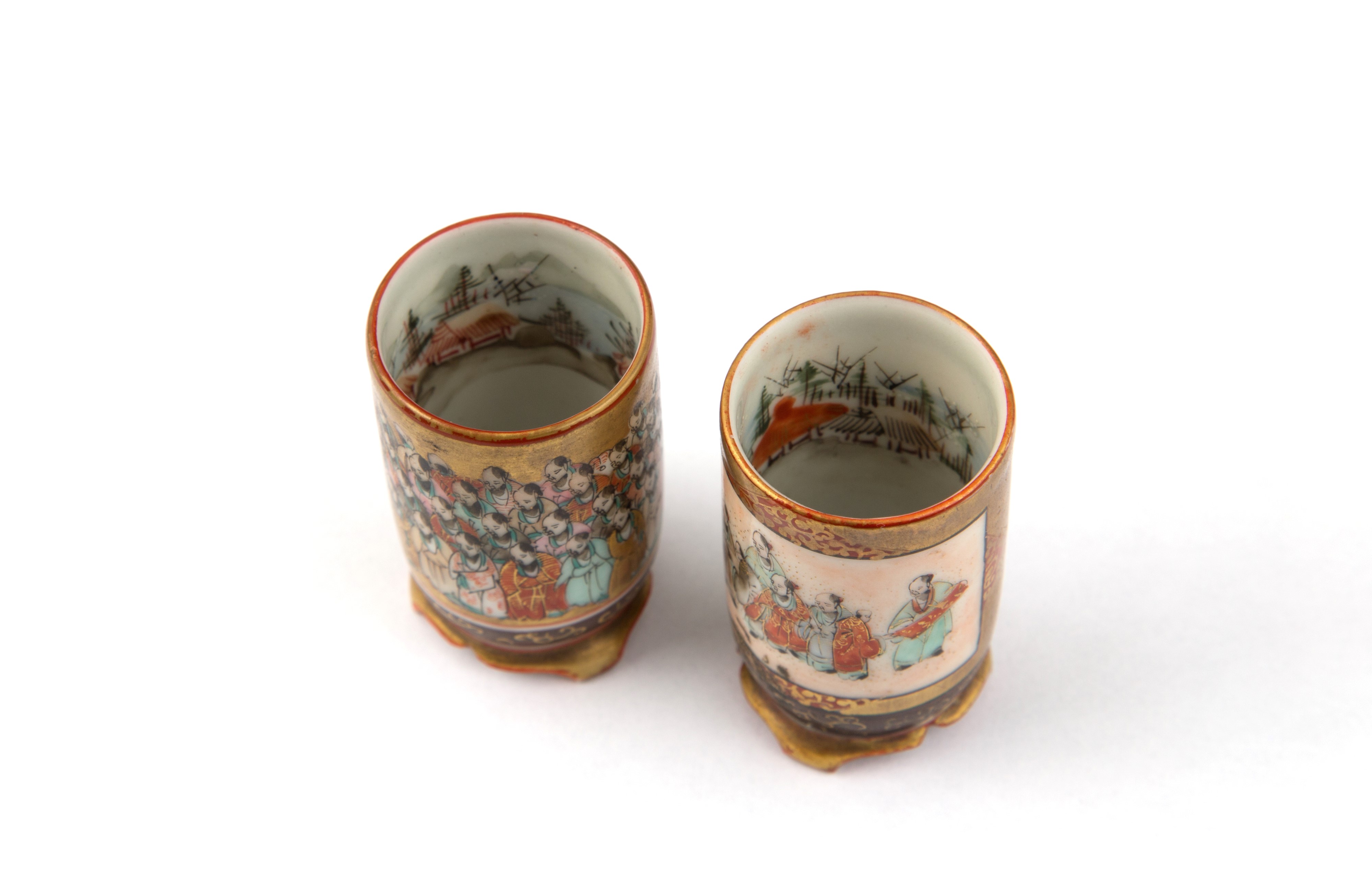 Coppia di vasetti Satsuma