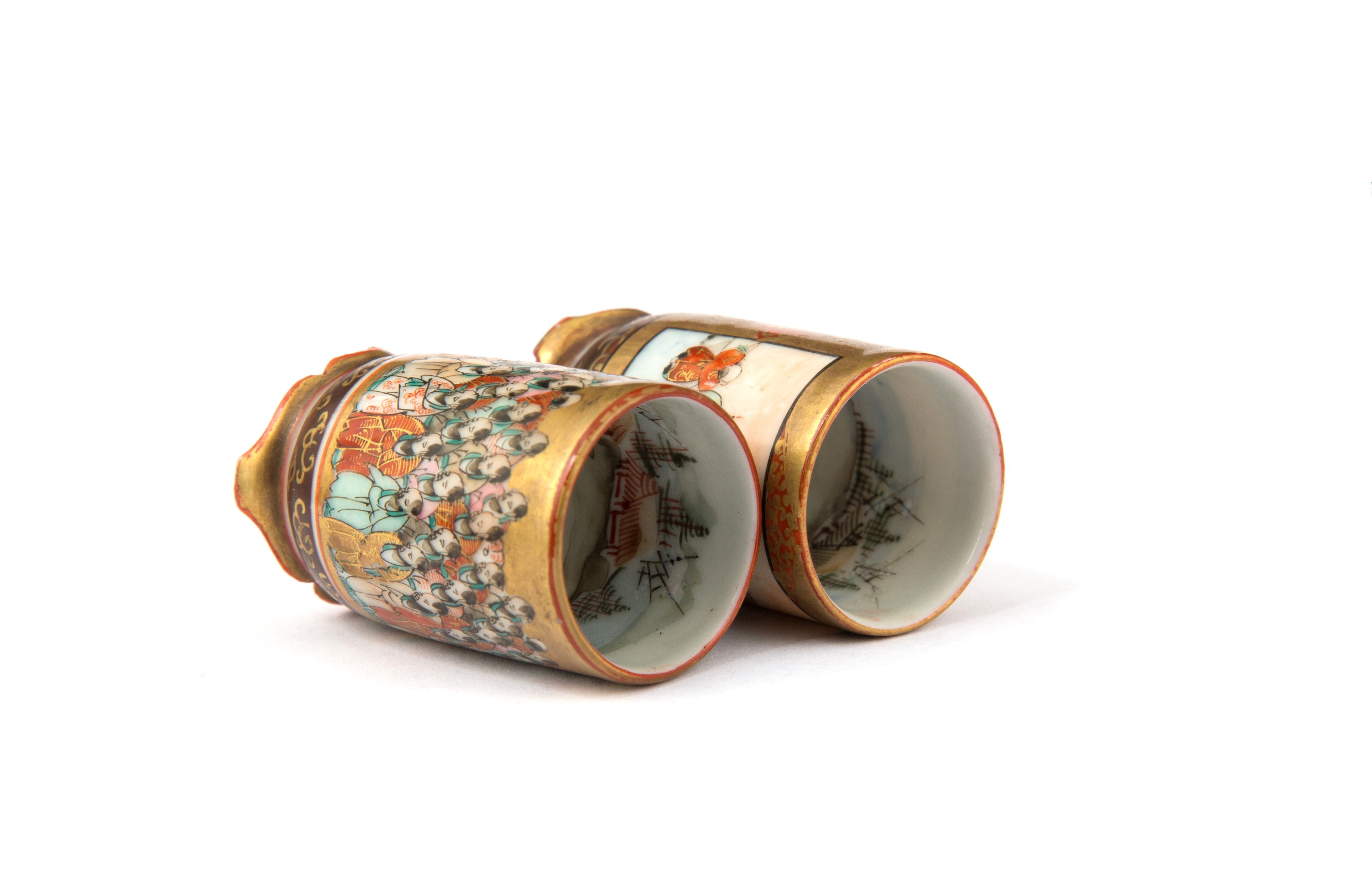 Coppia di vasetti Satsuma