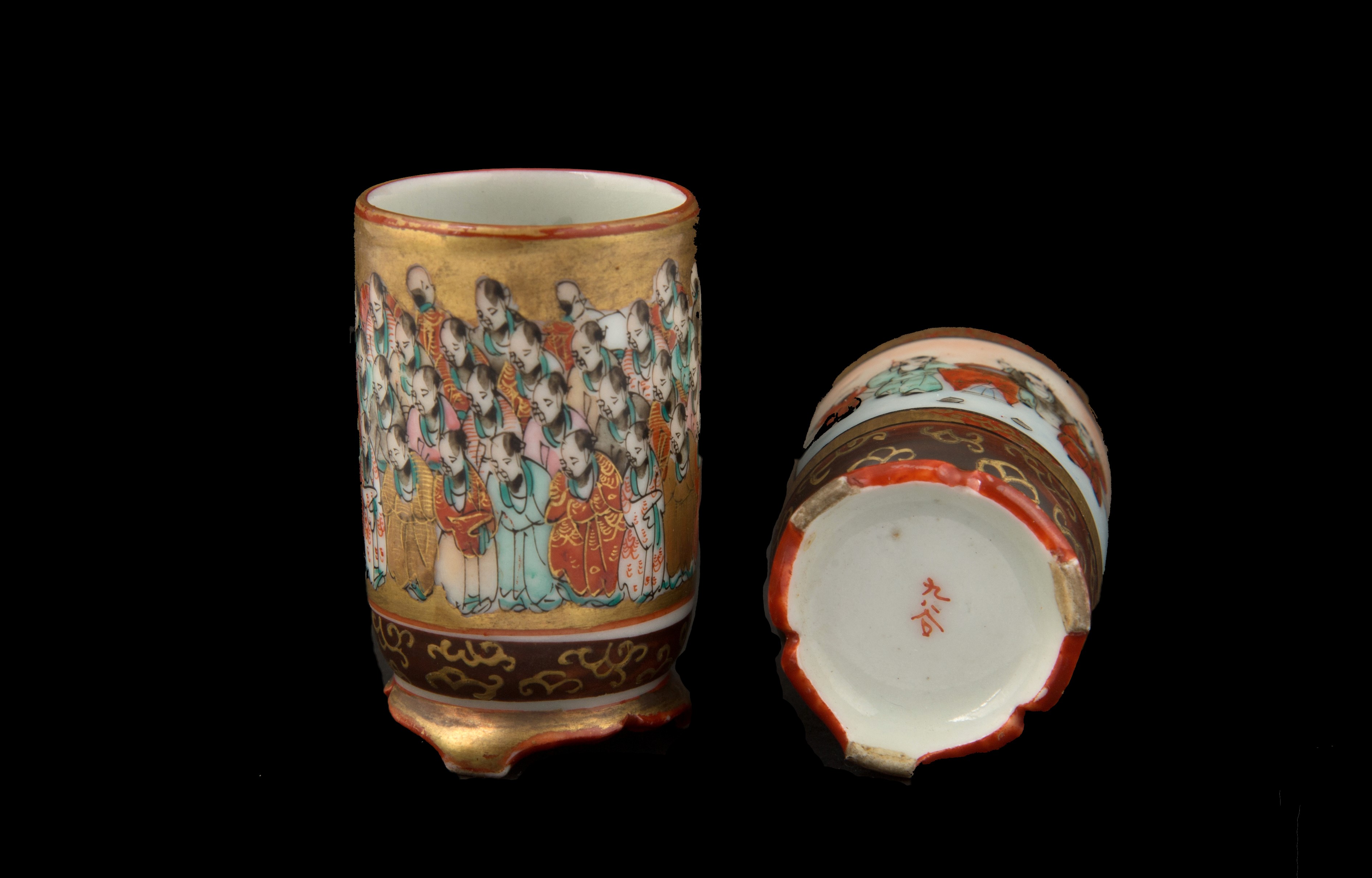 Coppia di vasetti Satsuma