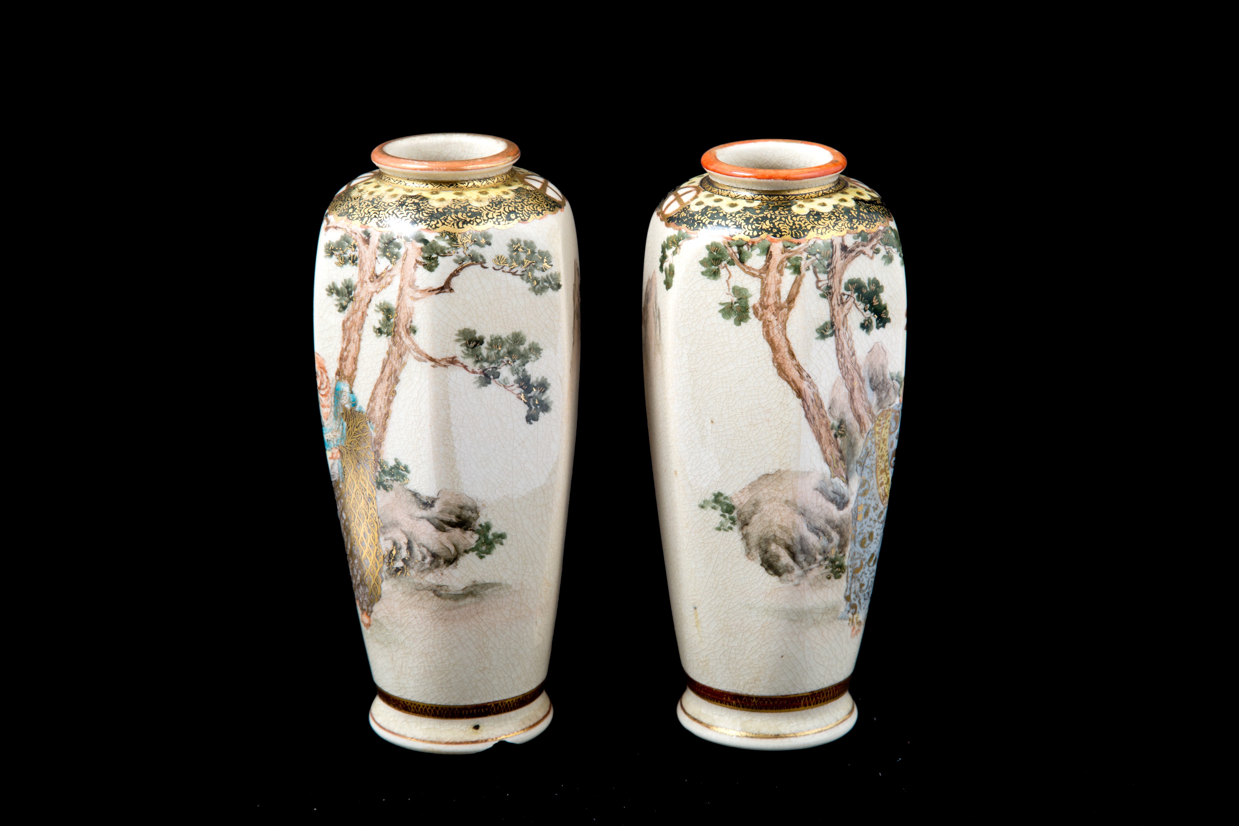 Coppia di vasi Satsuma