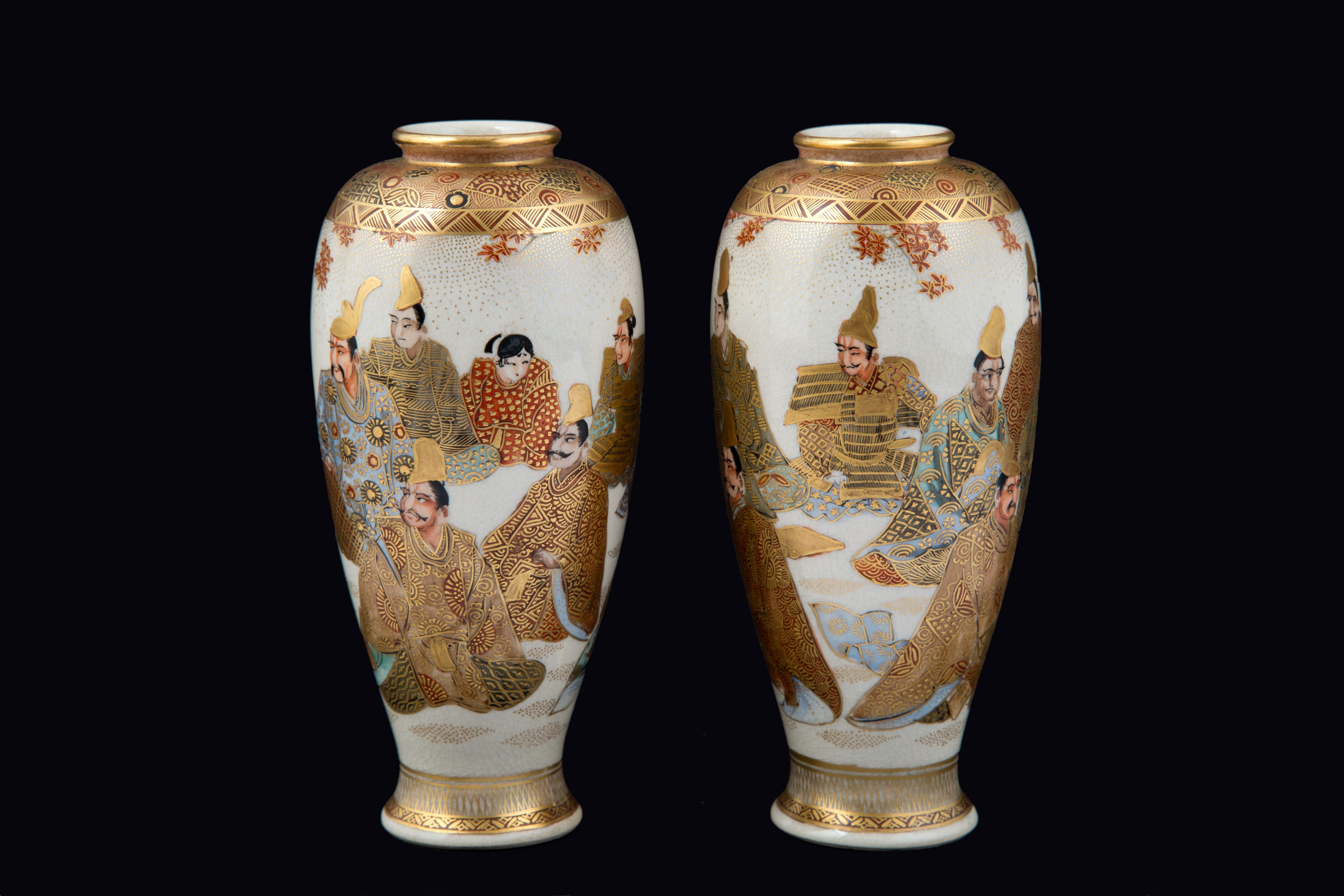 Coppia di vasetti Satsuma