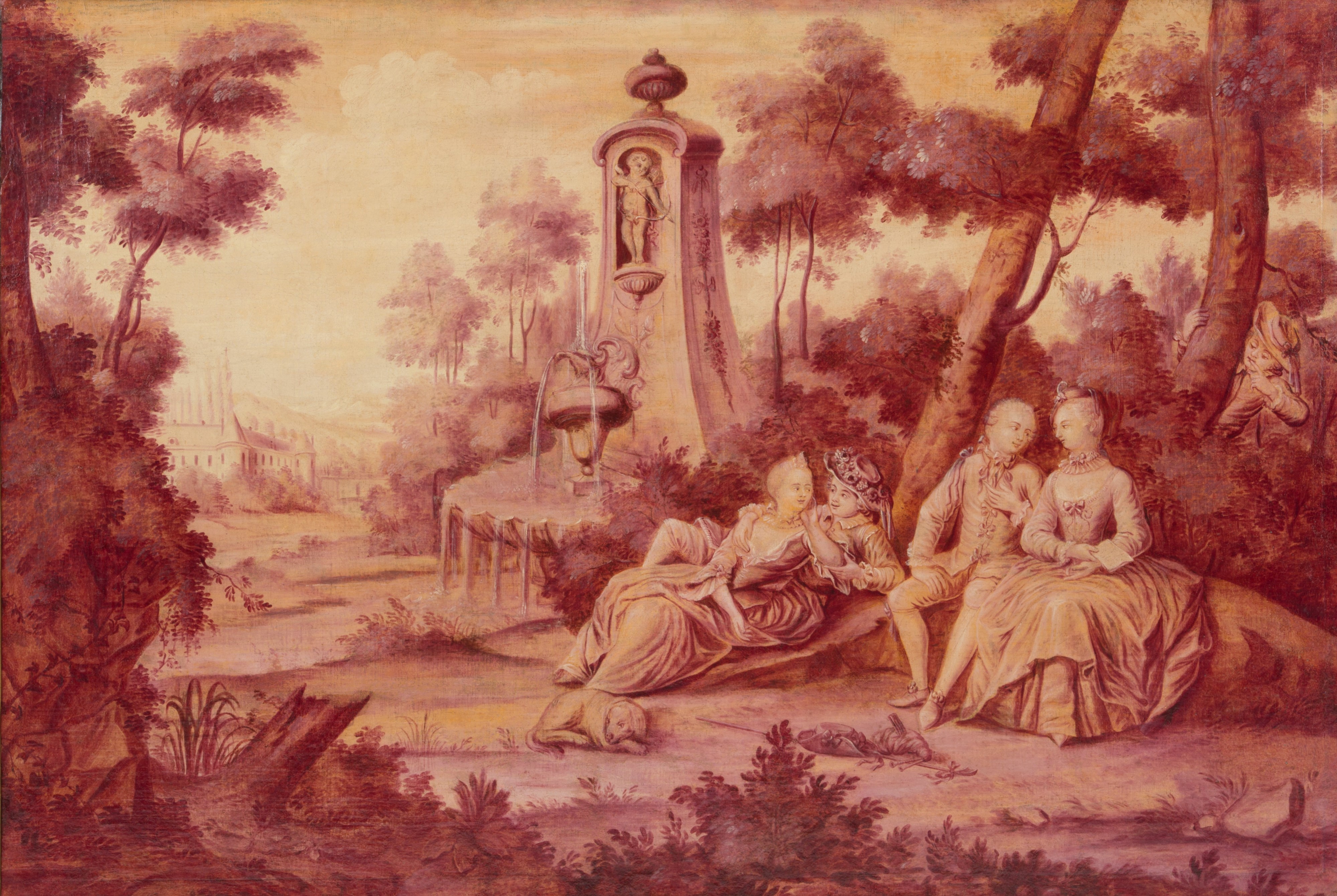 Dipinto "PAESAGGIO CON SCENA GALANTE"