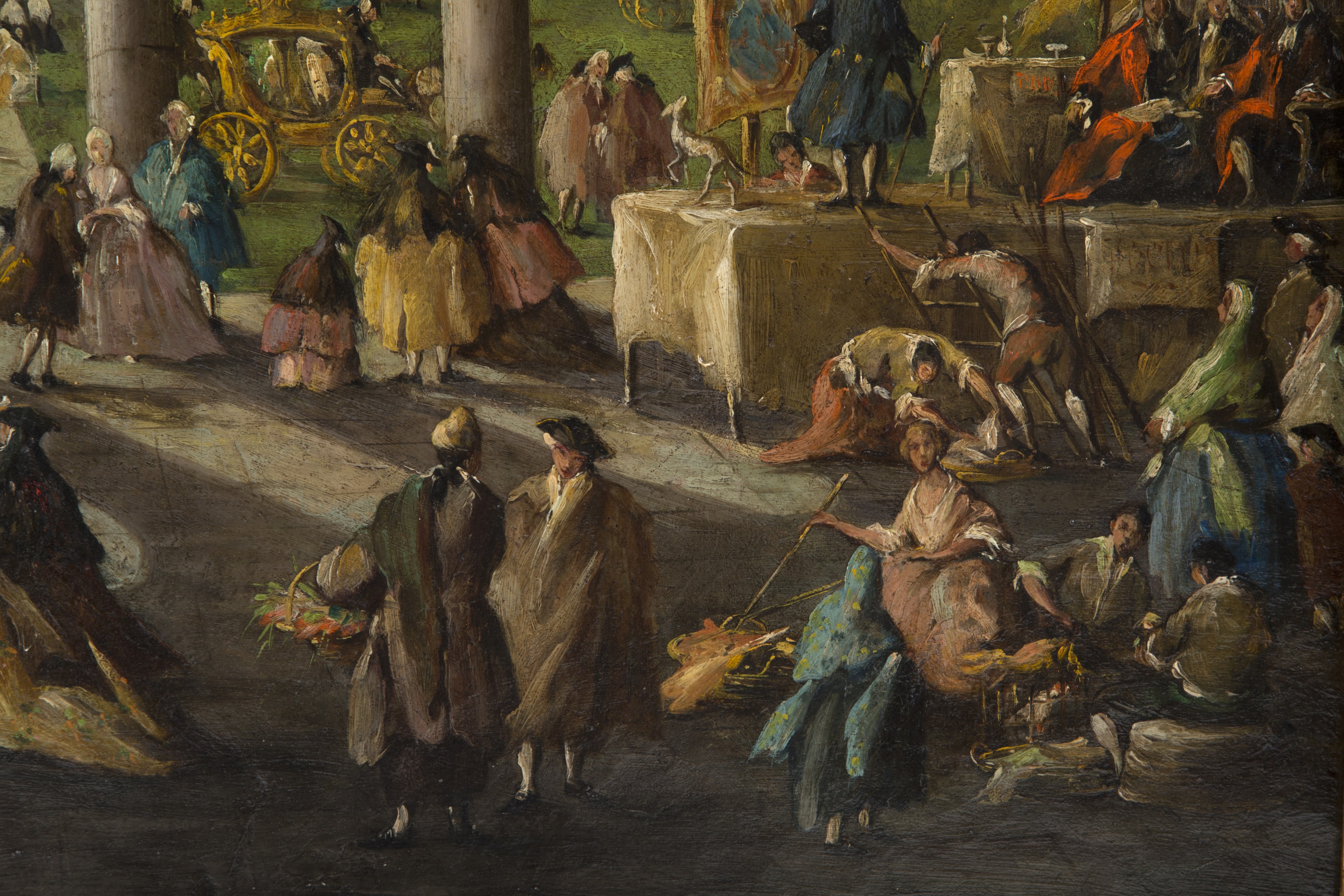 Dipinto "la Festa del Perdono nei Cortili Dell'ospedale Maggiore di Milano"