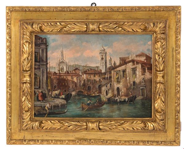 Painting "IL LAGHETTO DELL'OSPEDALE MAGGIORE DI MILANO"