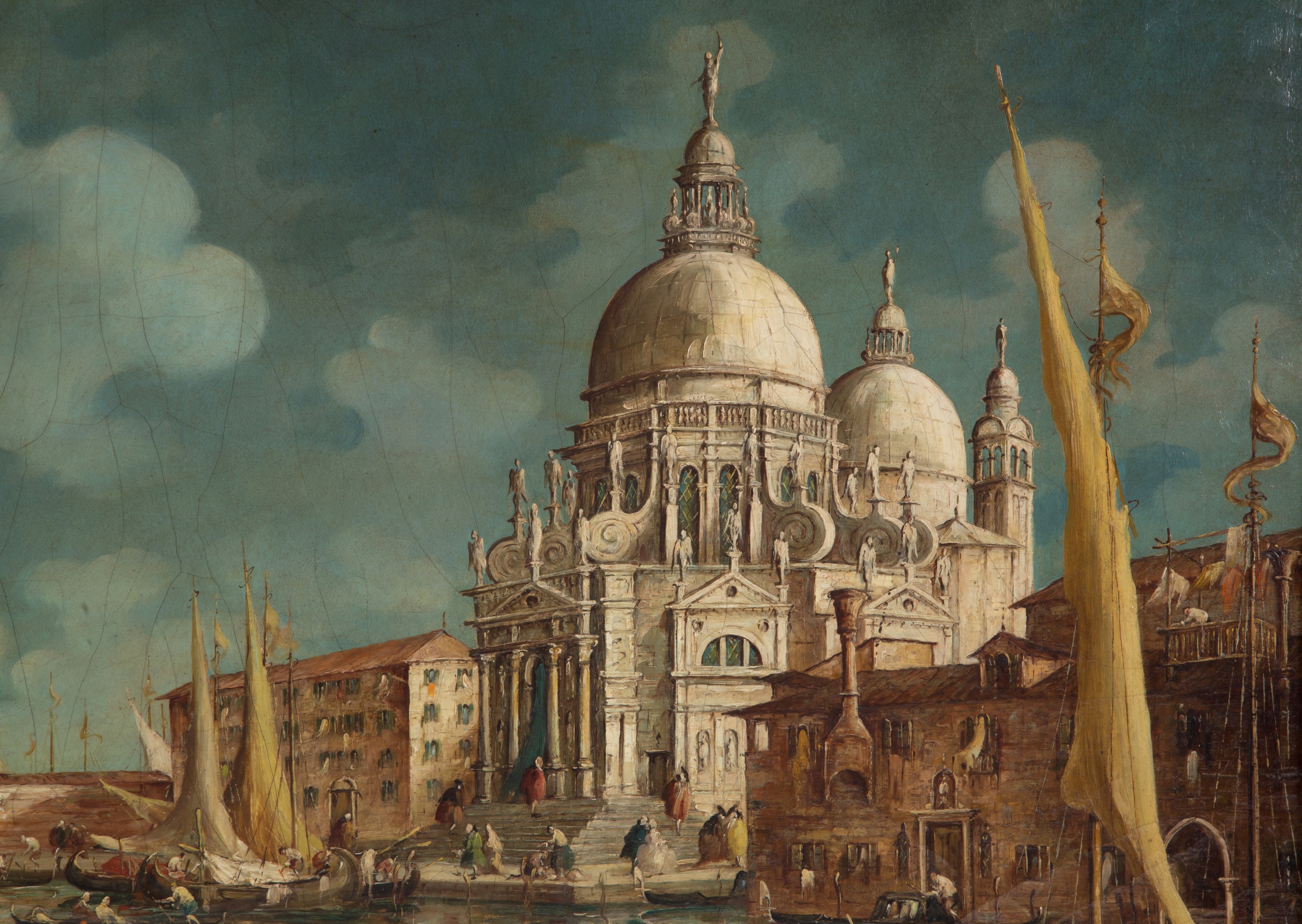 Giuseppe Ponga - Dipinto "chiesa della Madonna della Salute, Punta della Dogana"