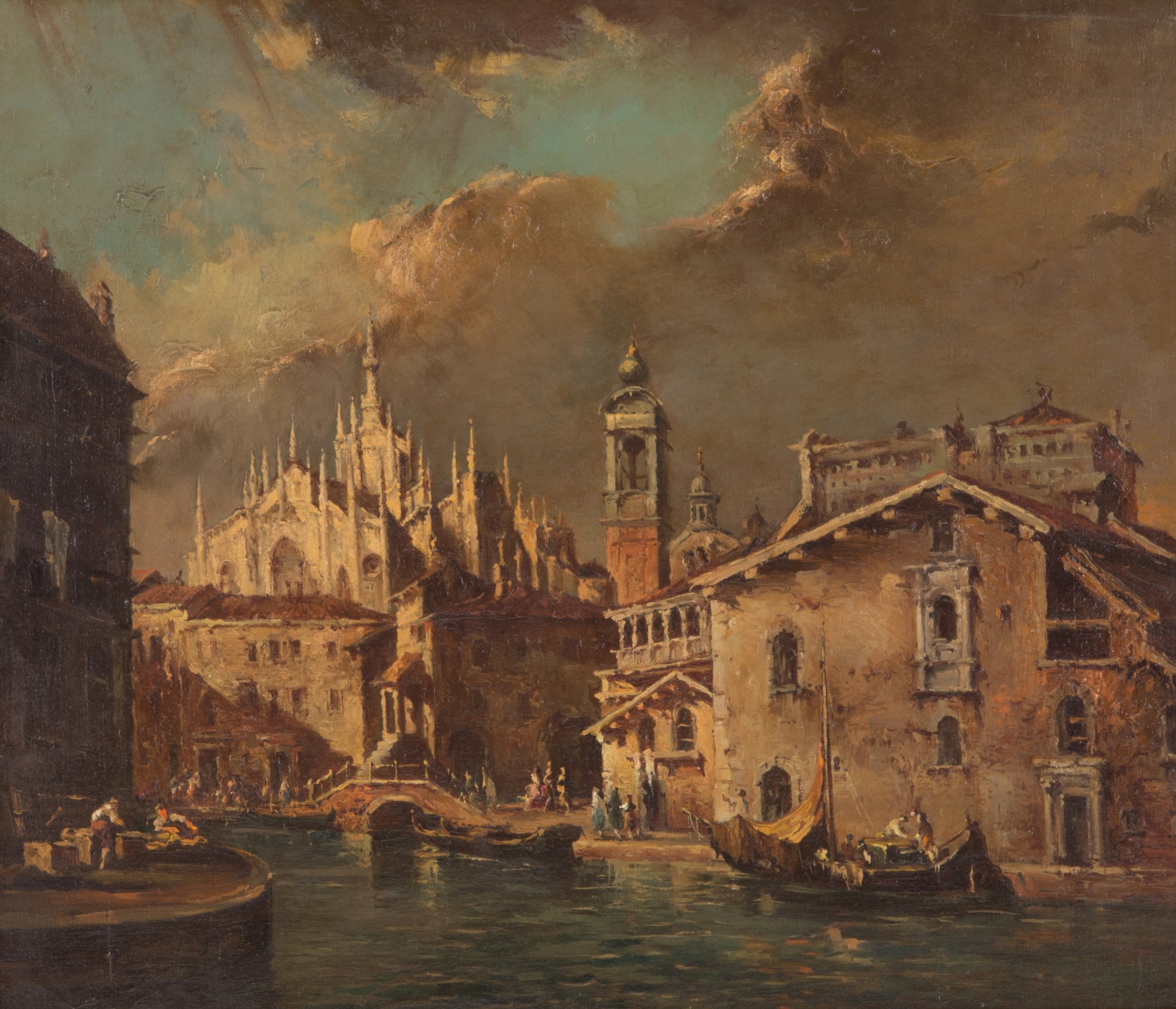 Dipinto "VECCHIA MILANO, IL LAGHETTO"