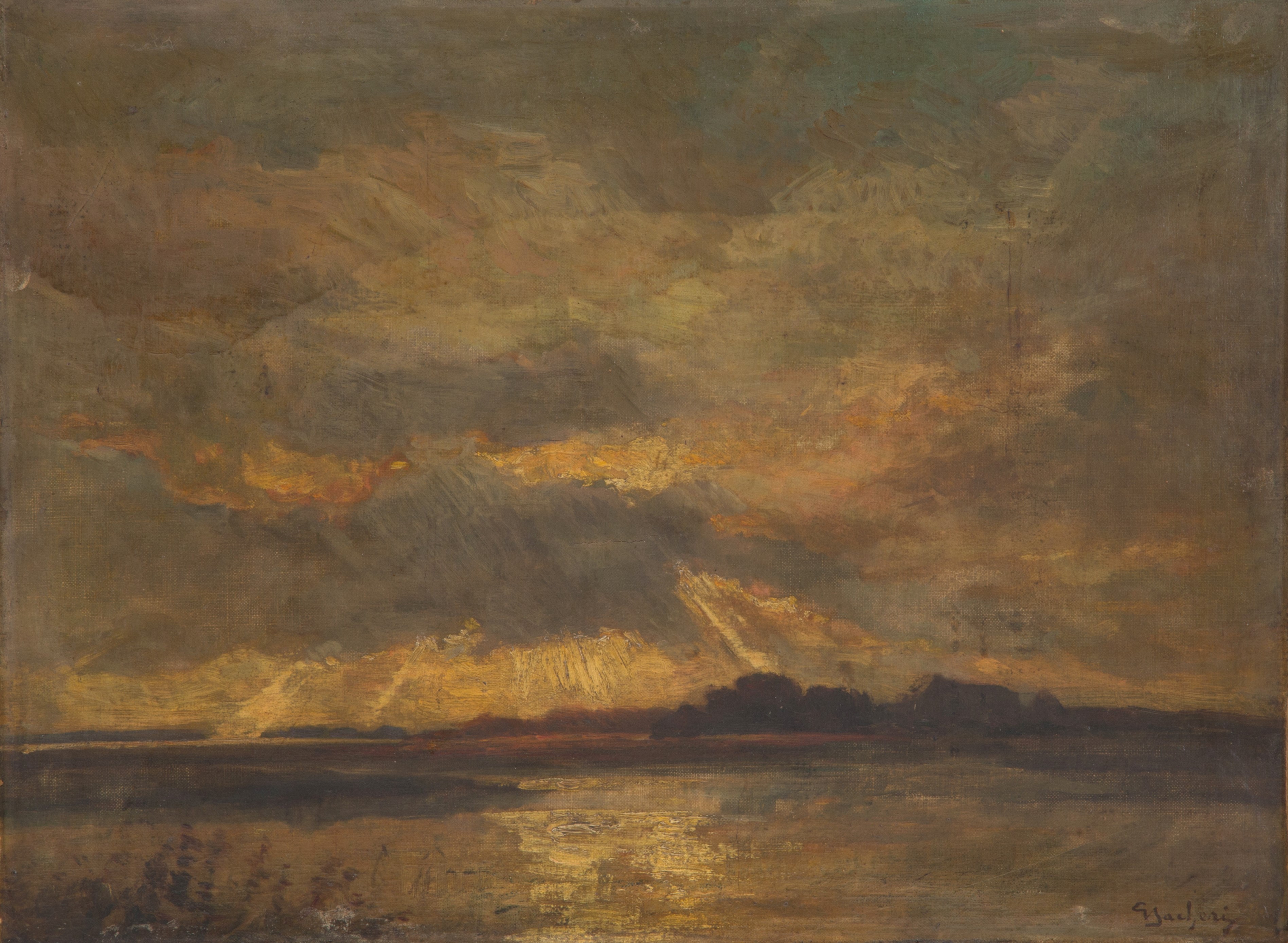 Giuseppe Sacheri - Dipinto "tramonto"