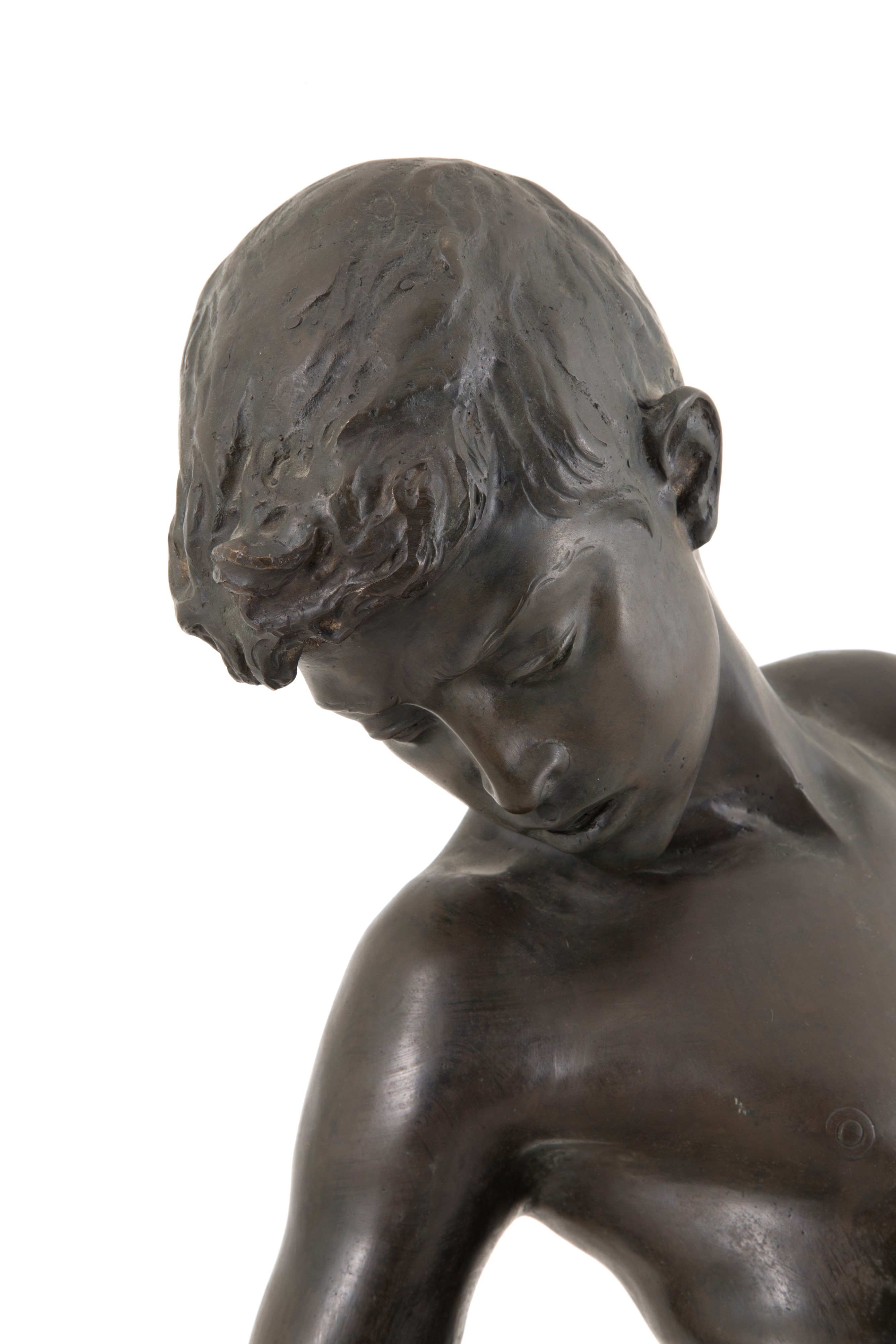 Annibale De Lotto - Scultura in Bronzo "ragazzo Morso dal Granchio"