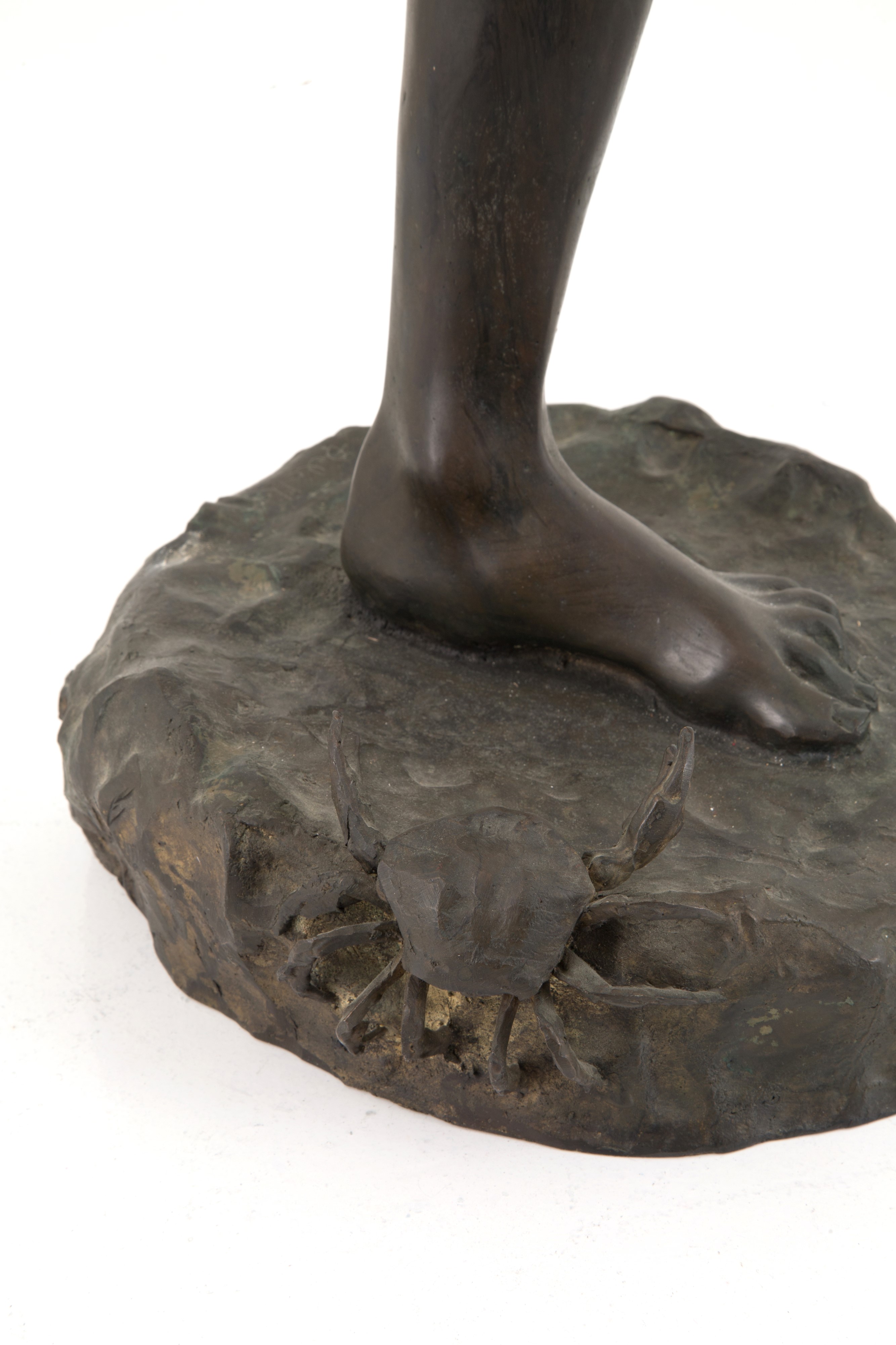 Annibale De Lotto - Scultura in Bronzo "ragazzo Morso dal Granchio"