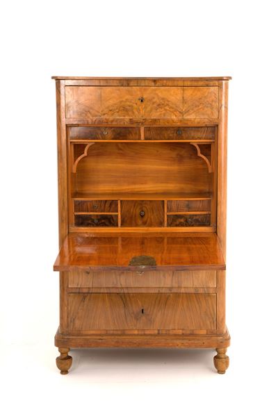 Secretaire Lastronato in Radica di Noce