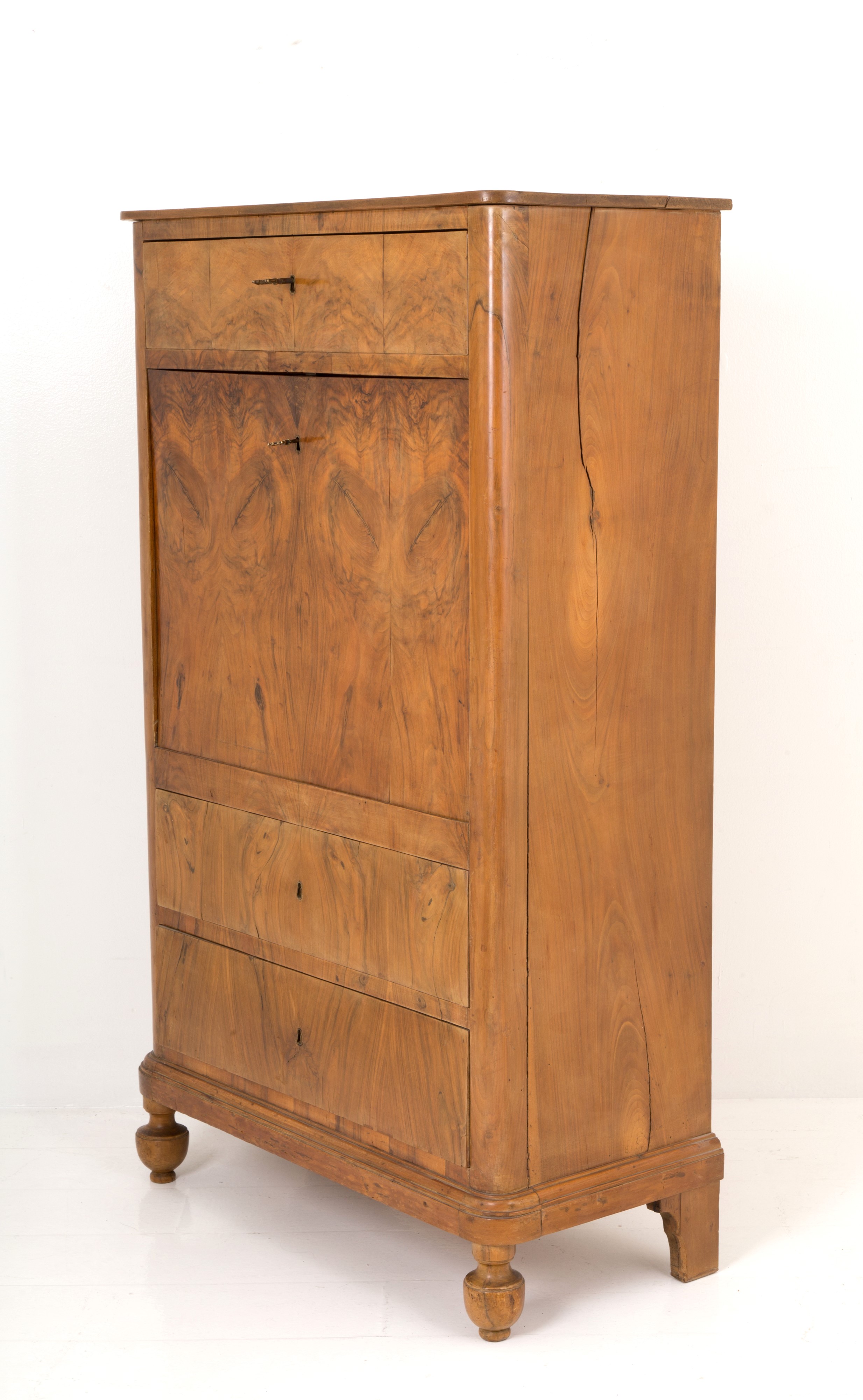 Secretaire Lastronato in Radica di Noce