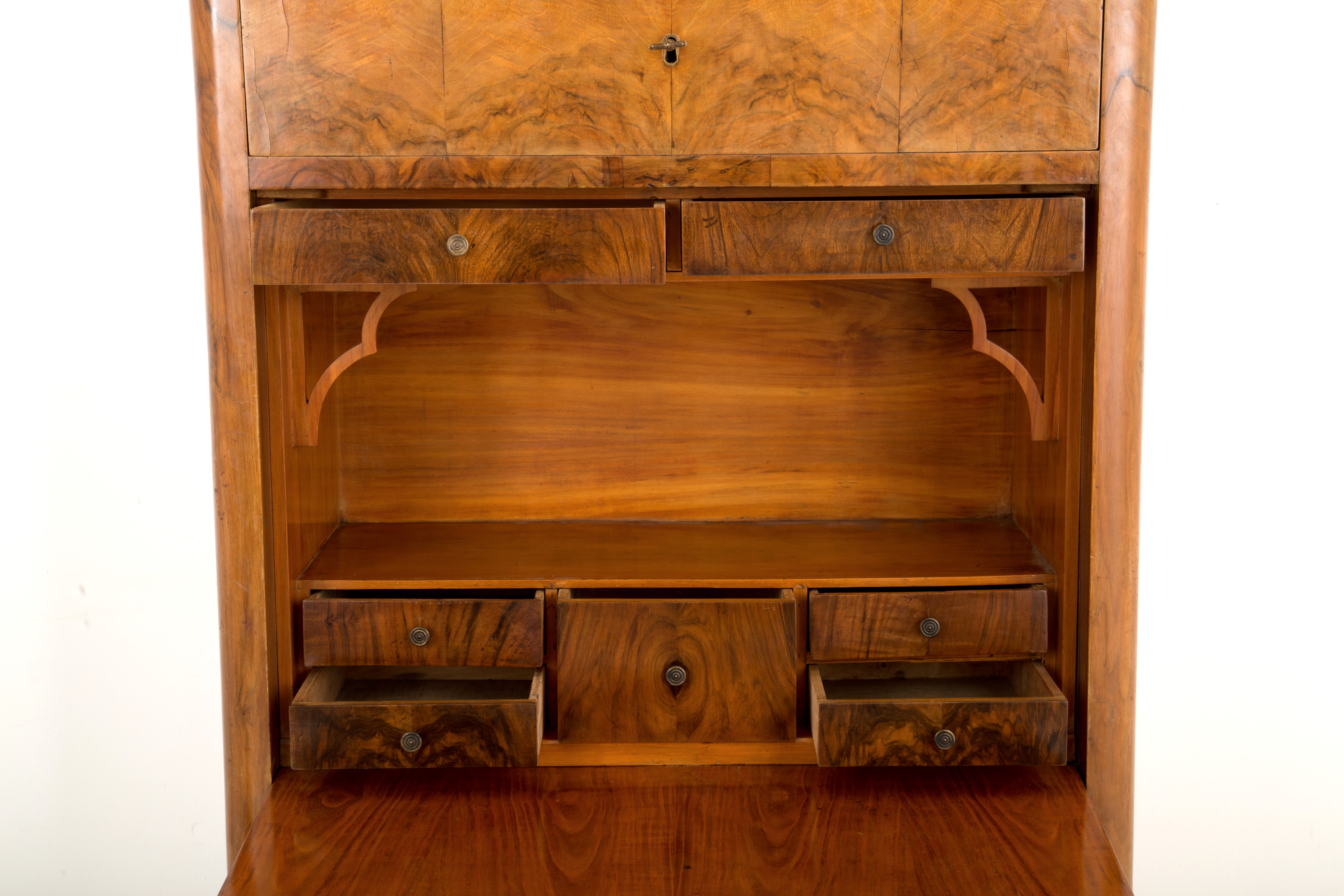 Secretaire Lastronato in Radica di Noce