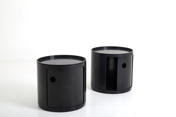 ANNA CASTELLI FERRIERI - Pair of modular bedside tables for KARTELL