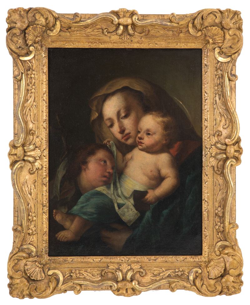 Dipinto "MADONNA CON BAMBINO E SAN GIOVANNINO"