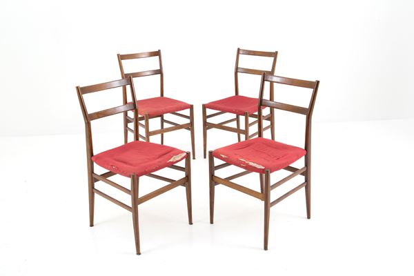 GIO PONTI - Four chairs mod. 646 Leggera 