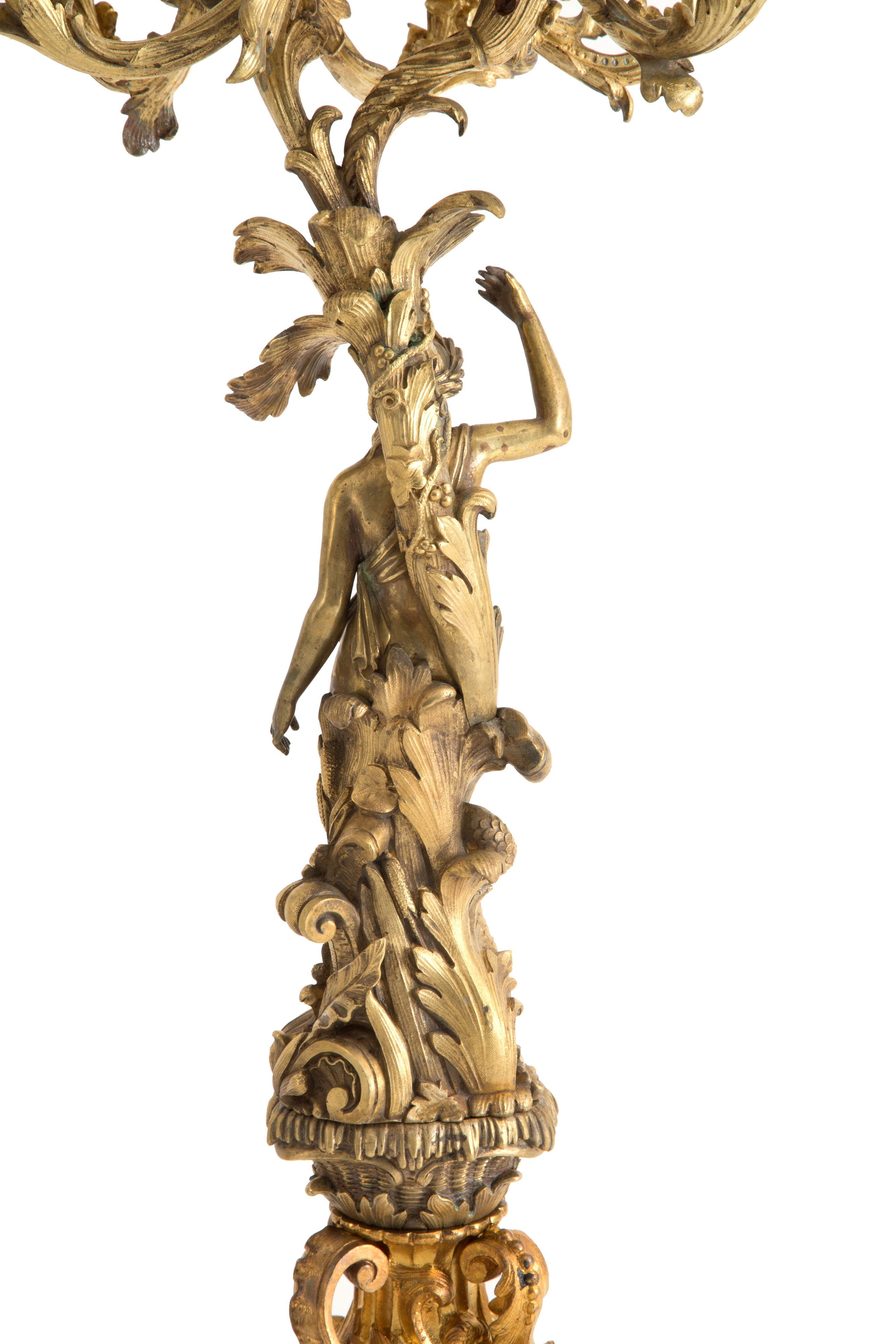 Coppia di candelabri in bronzo