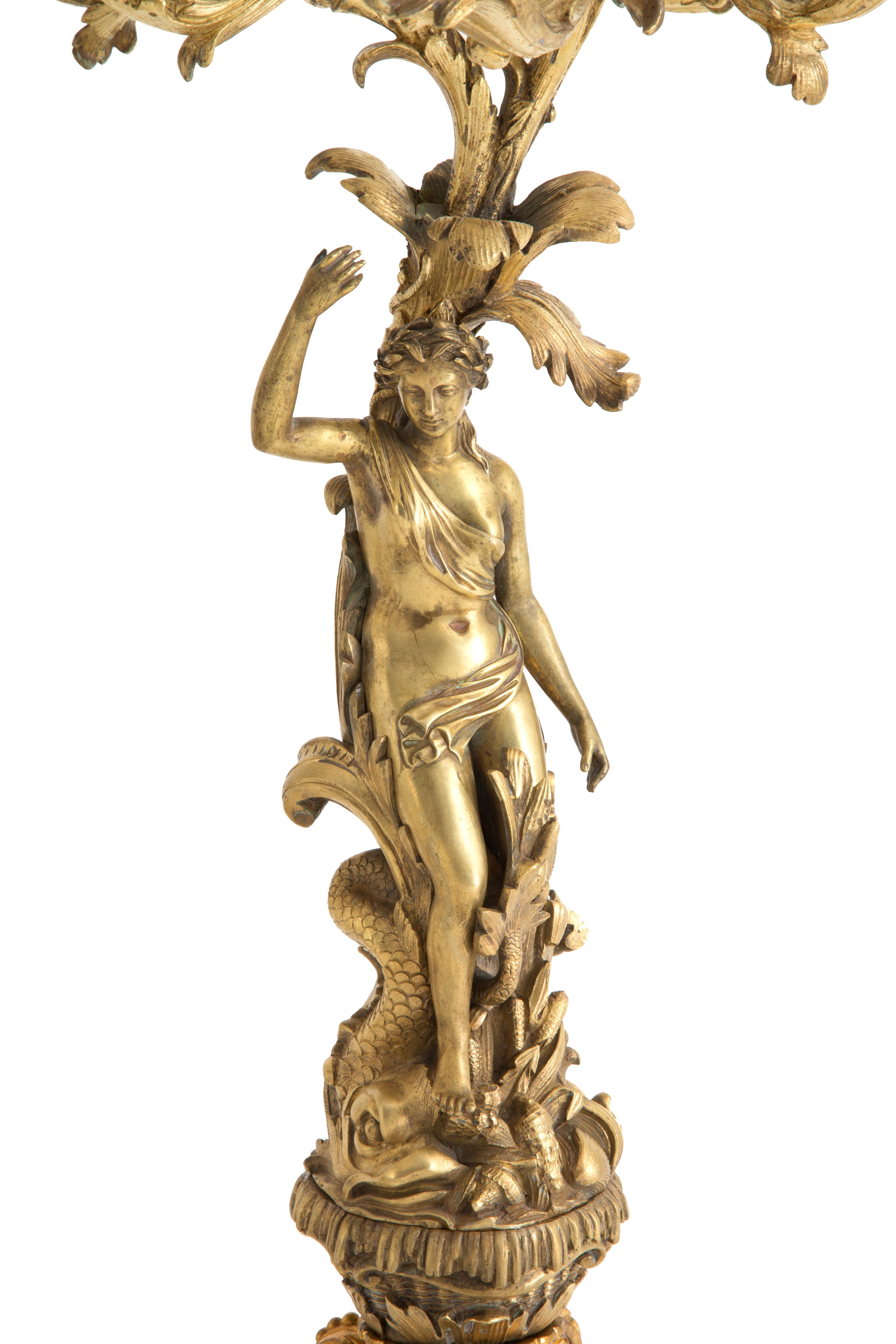 Coppia di candelabri in bronzo