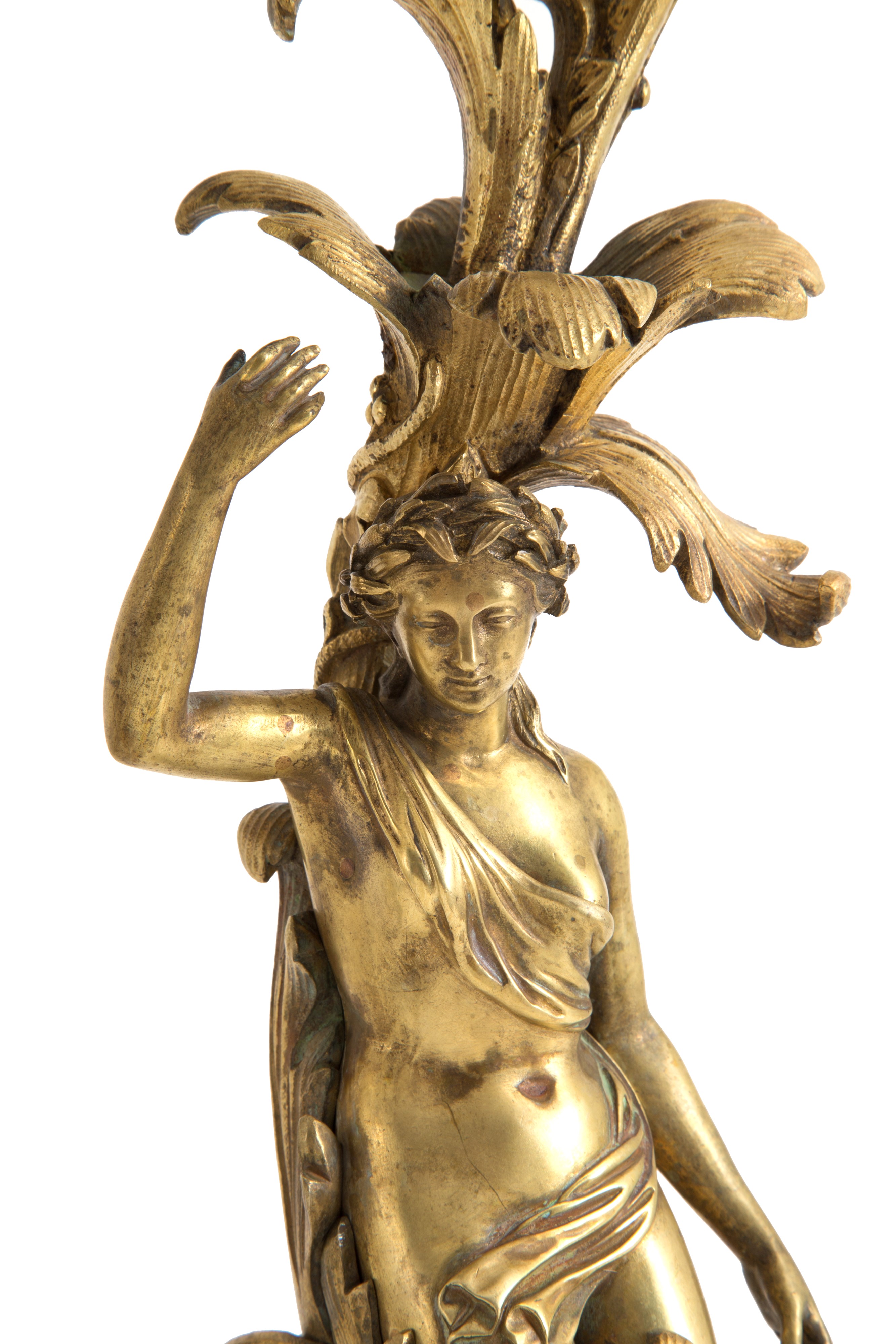 Coppia di candelabri in bronzo