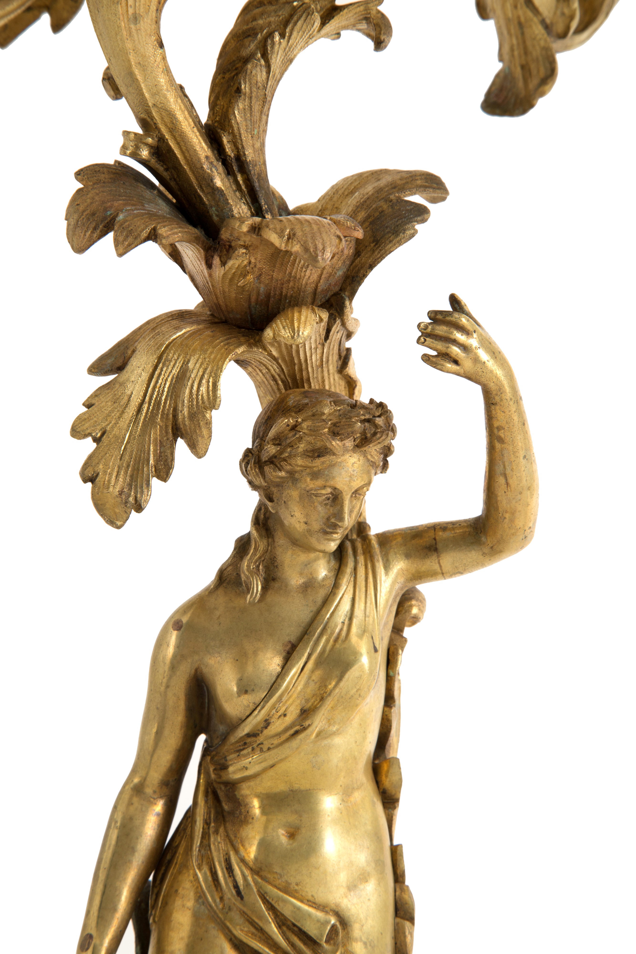 Coppia di candelabri in bronzo