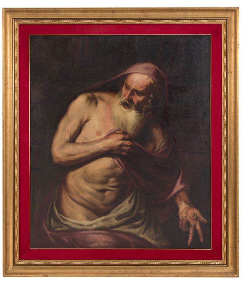 Giovanni Battista Langetti - Dipinto "san Girolamo"