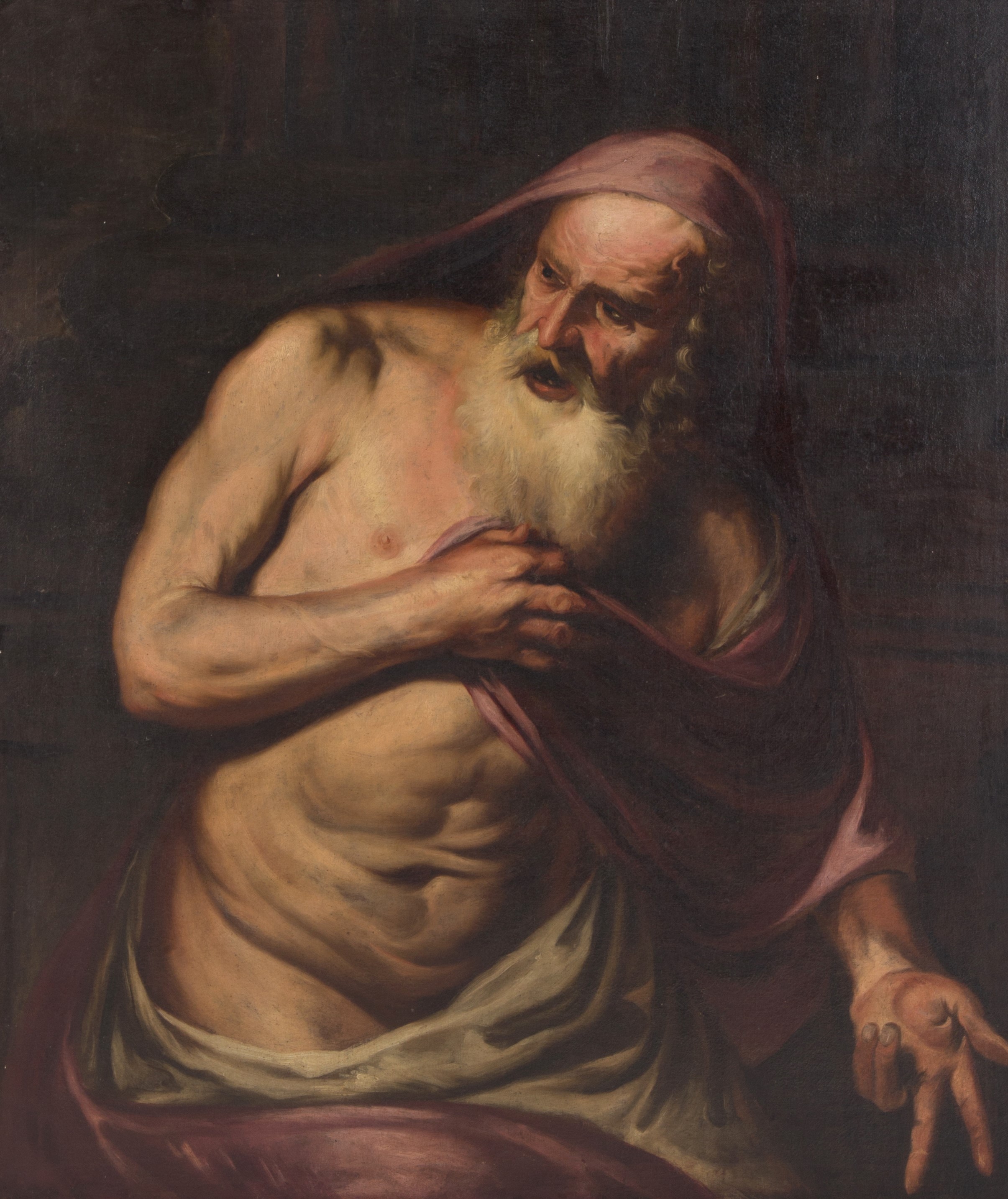 Giovanni Battista Langetti - Dipinto "san Girolamo"