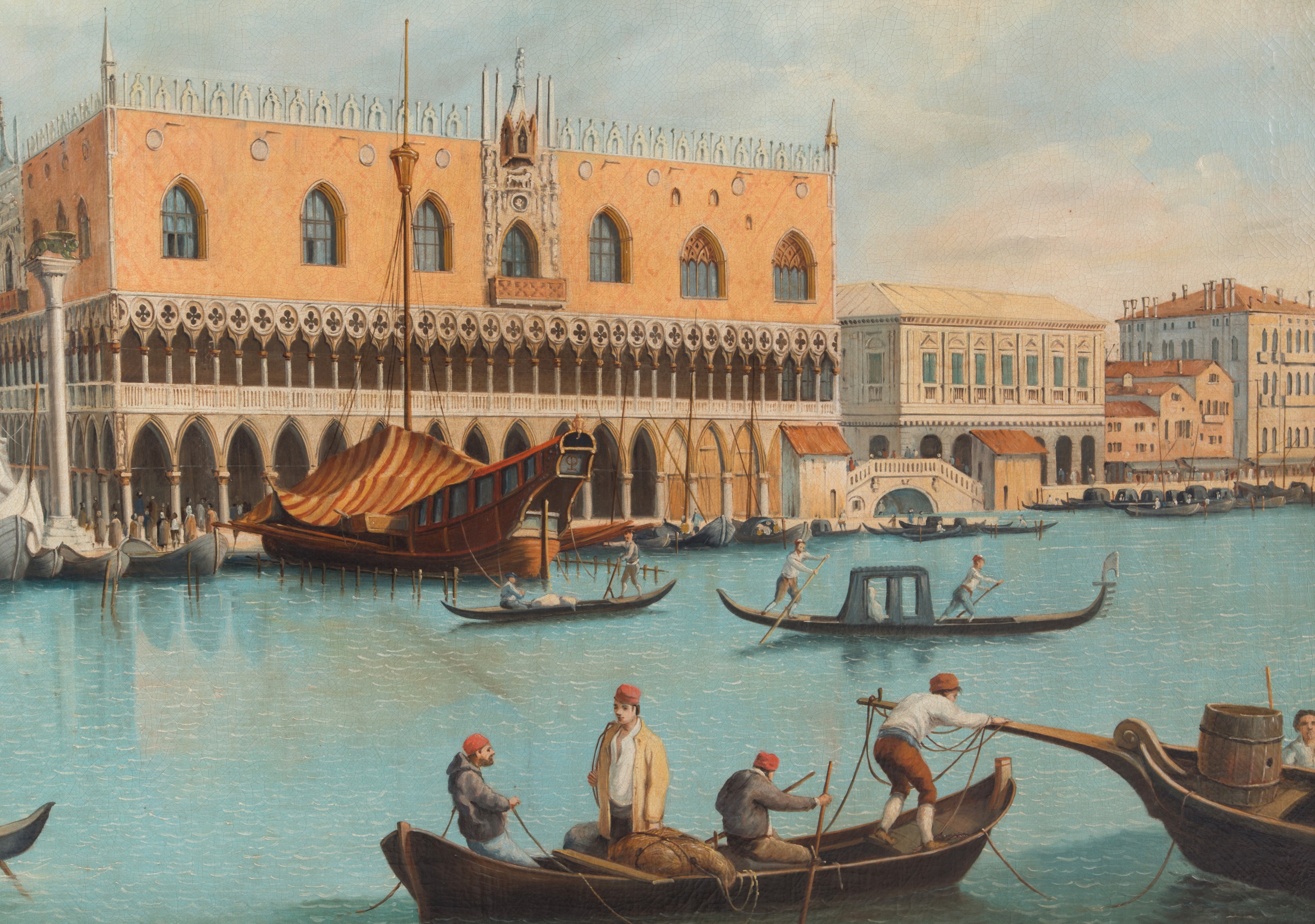 Dipinto "PALAZZO DUCALE CON SCORCIO DI SAN MARCO E LAGUNA"