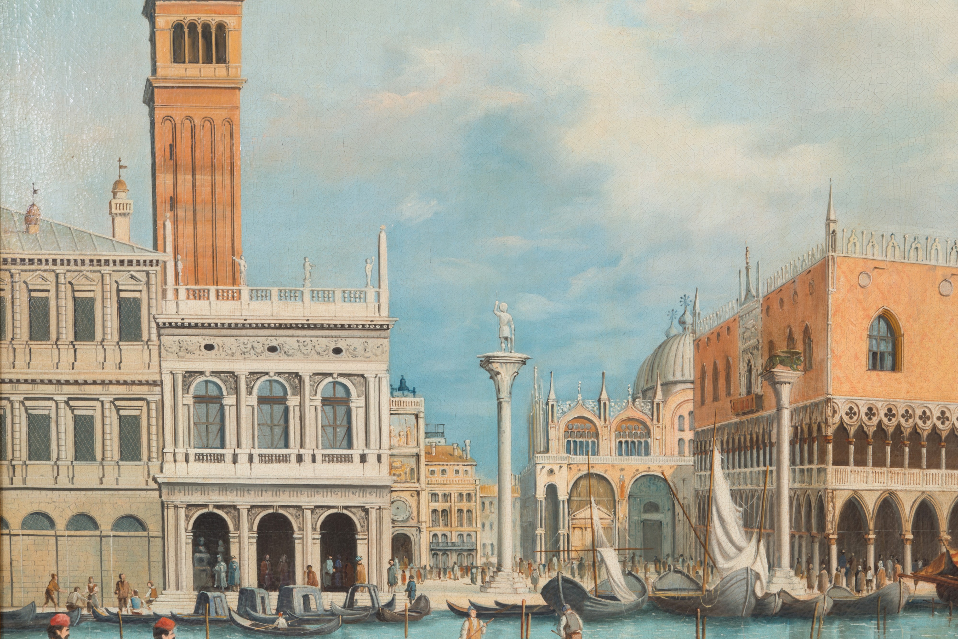 Dipinto "PALAZZO DUCALE CON SCORCIO DI SAN MARCO E LAGUNA"