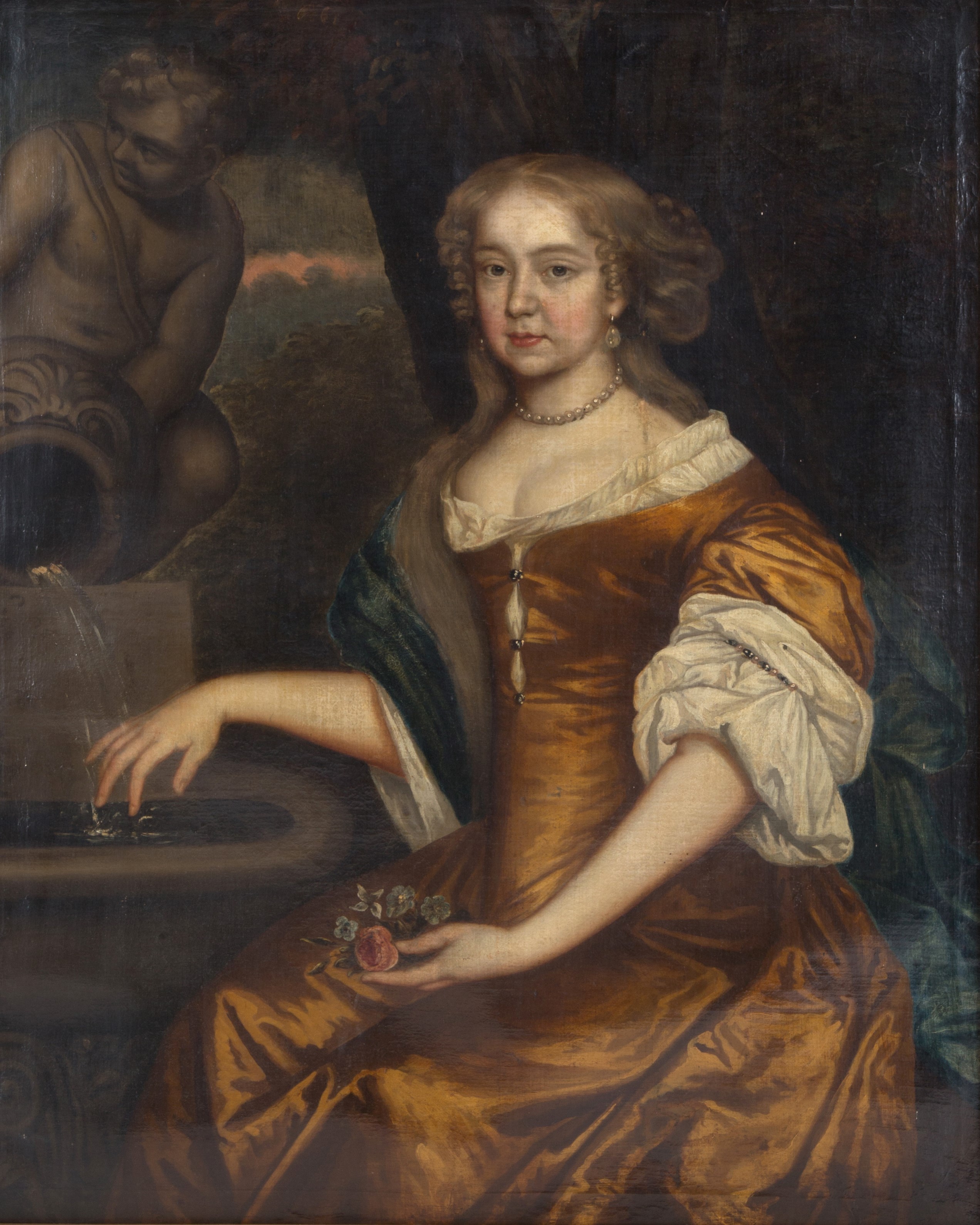 Dipinto "DAMA ALLA FONTANA"