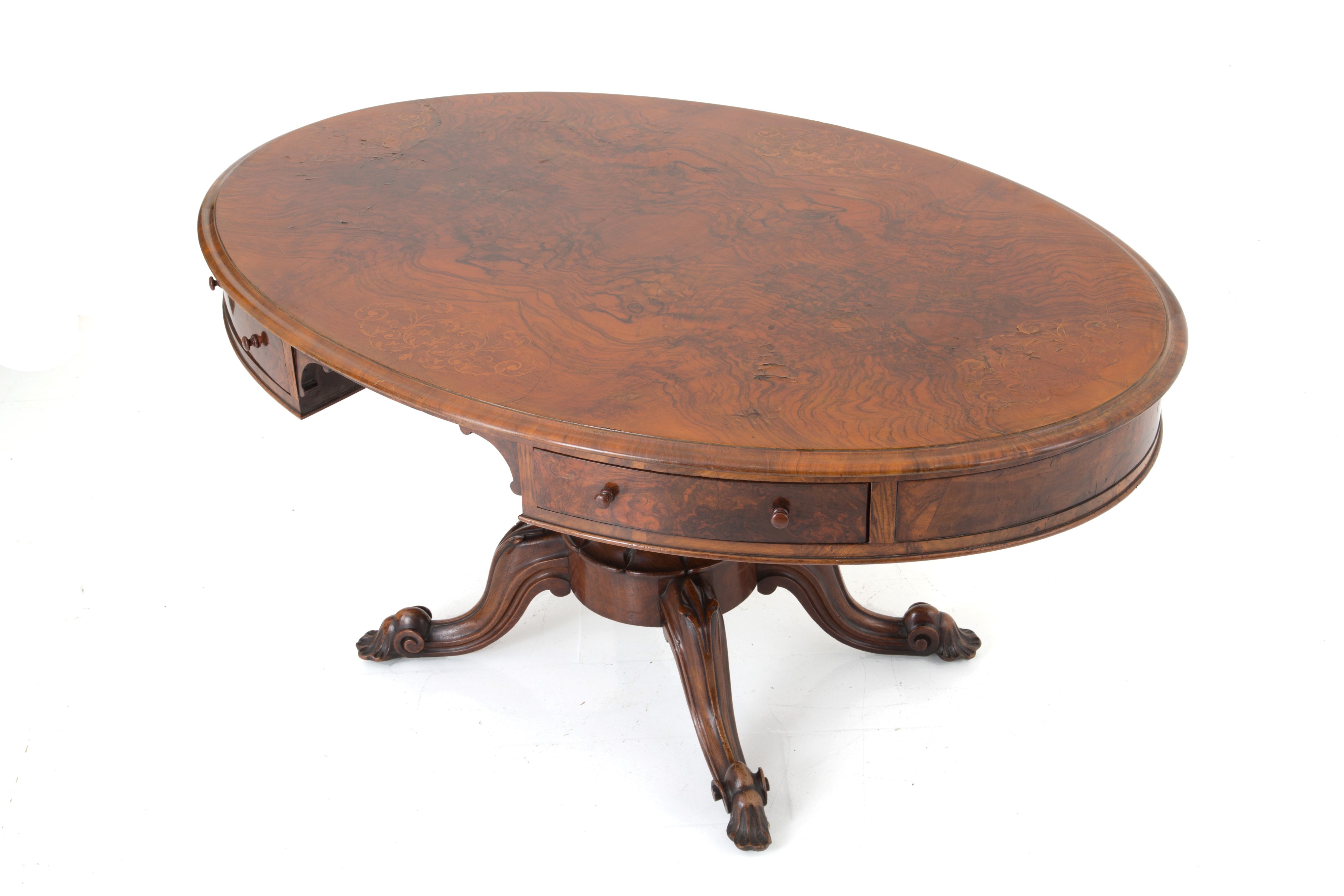 Tavolo-scrittoio ovale