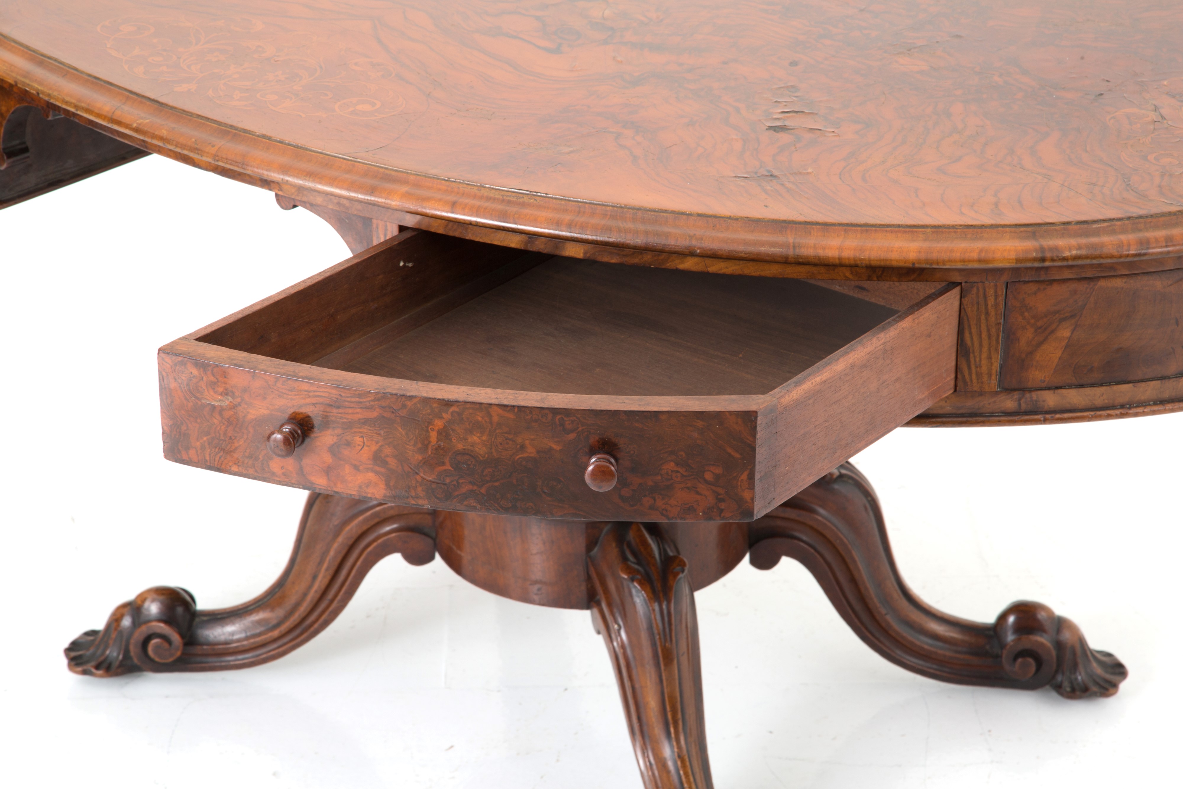 Tavolo-scrittoio ovale