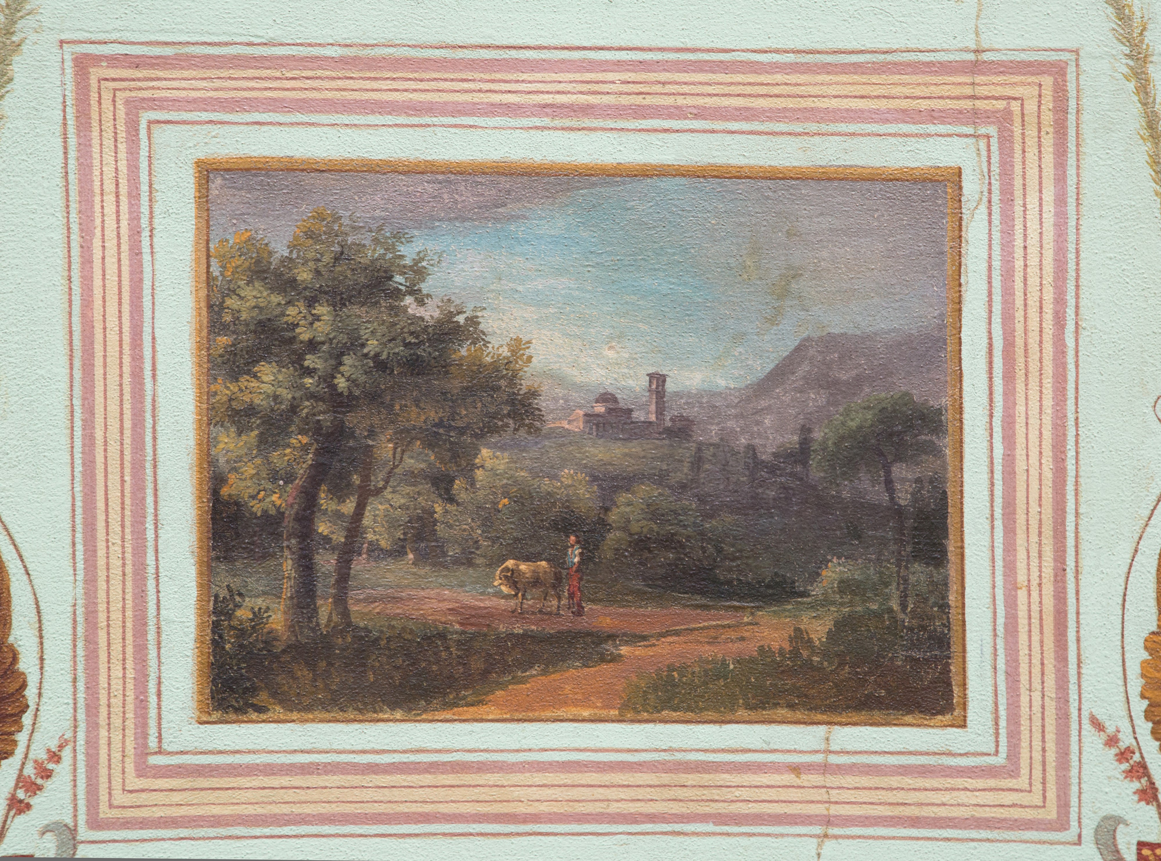 Dipinto "PANNELLO NEOCLASSICO CON VEDUTA AL CENTRO"