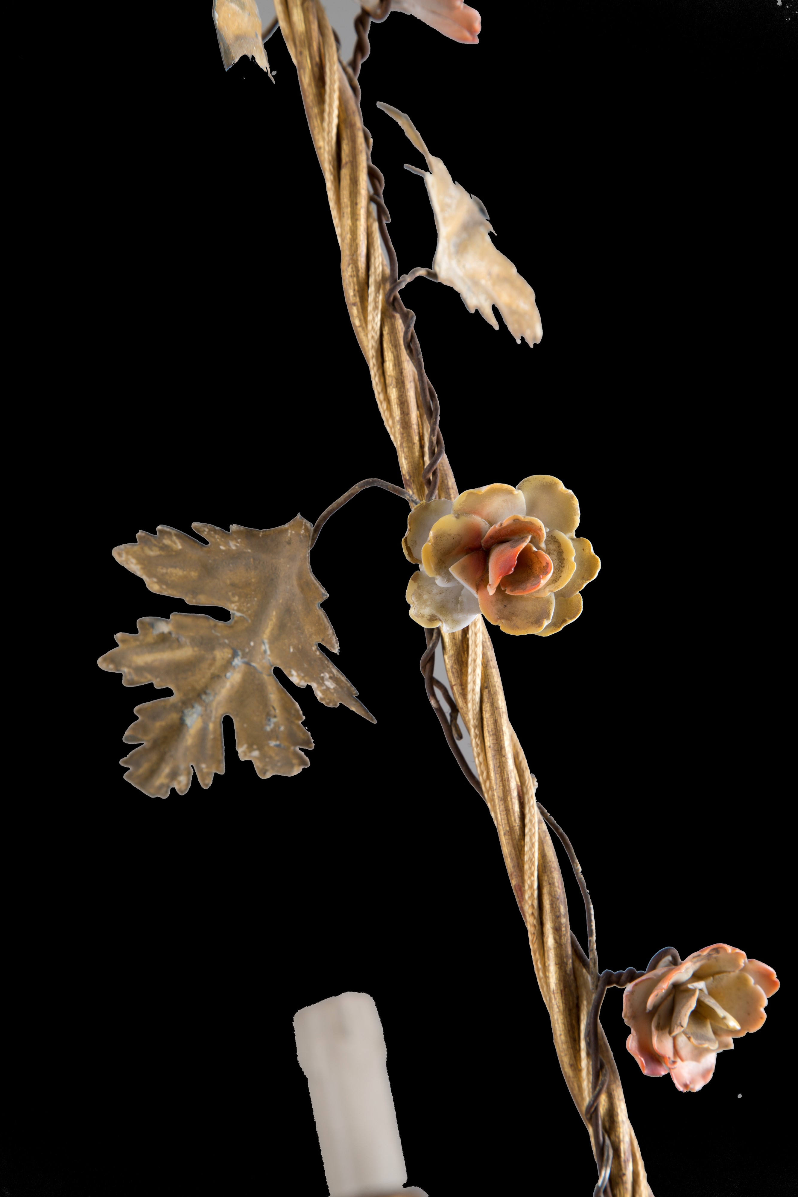 Lampadario a cestello con fiori