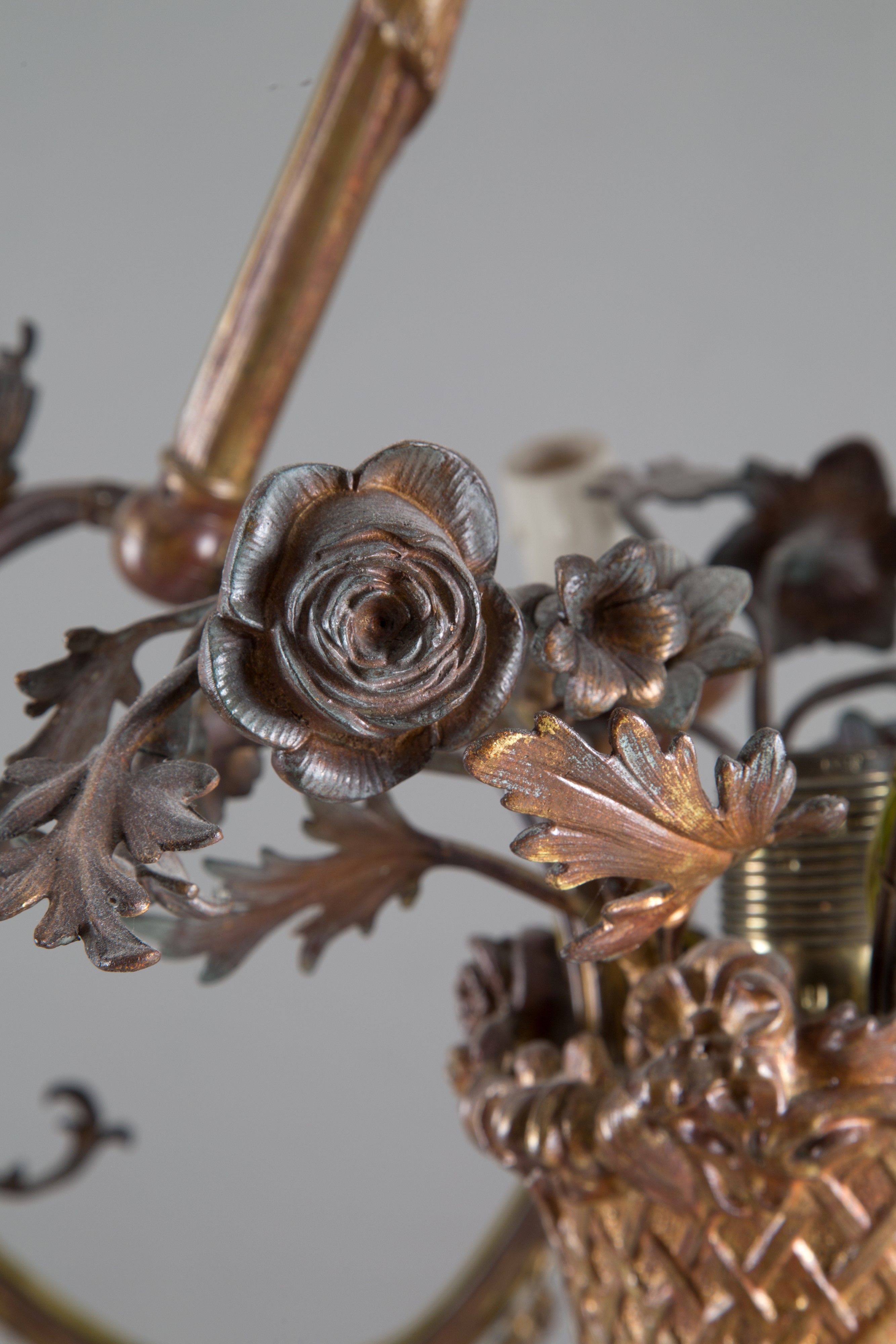 Lampadario in Bronzo con Cherubino