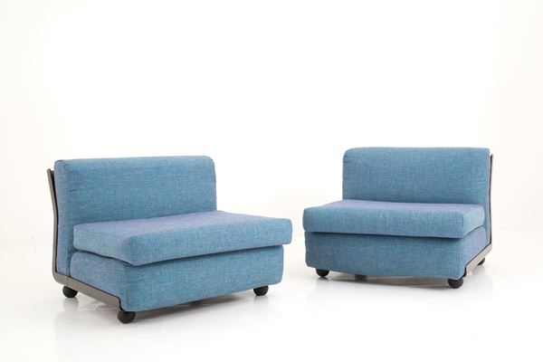 MARIO BELLINI - Pair of armchairs Amanta for B&B ITALIA