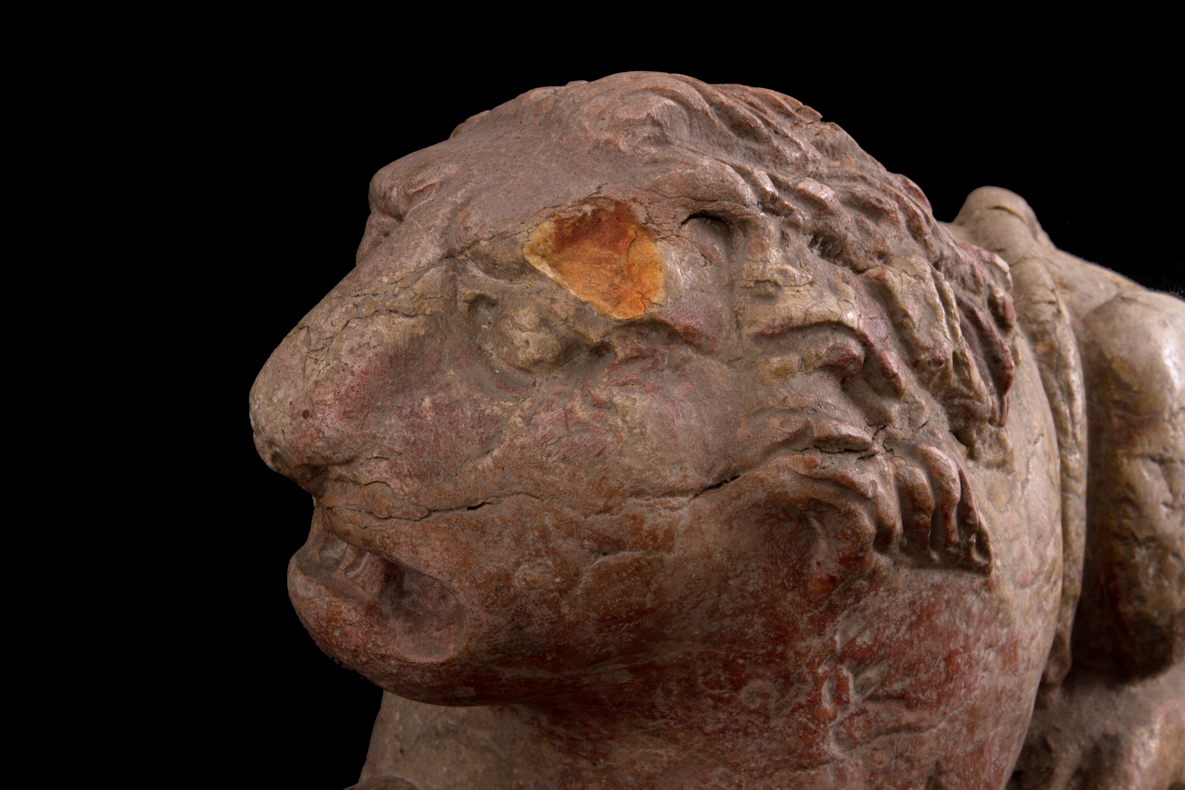Coppia di Sculture "leoni Accovacciati"