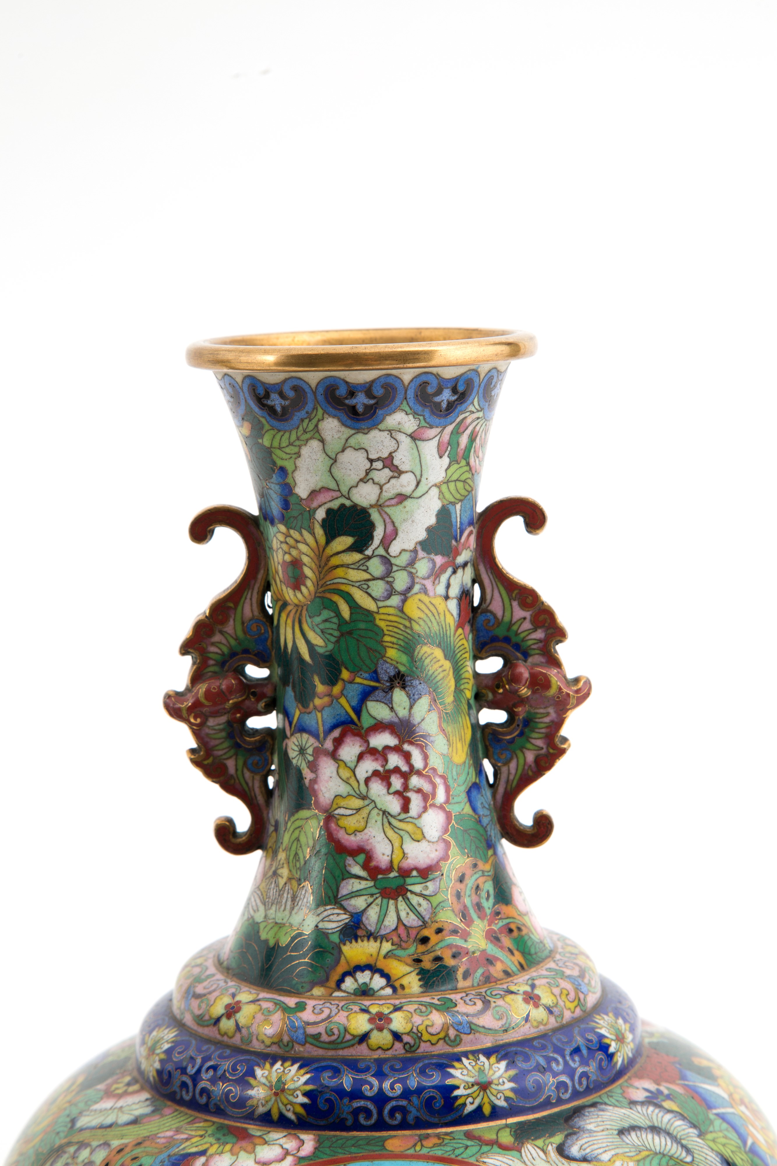 Coppia di vasi cloisonné