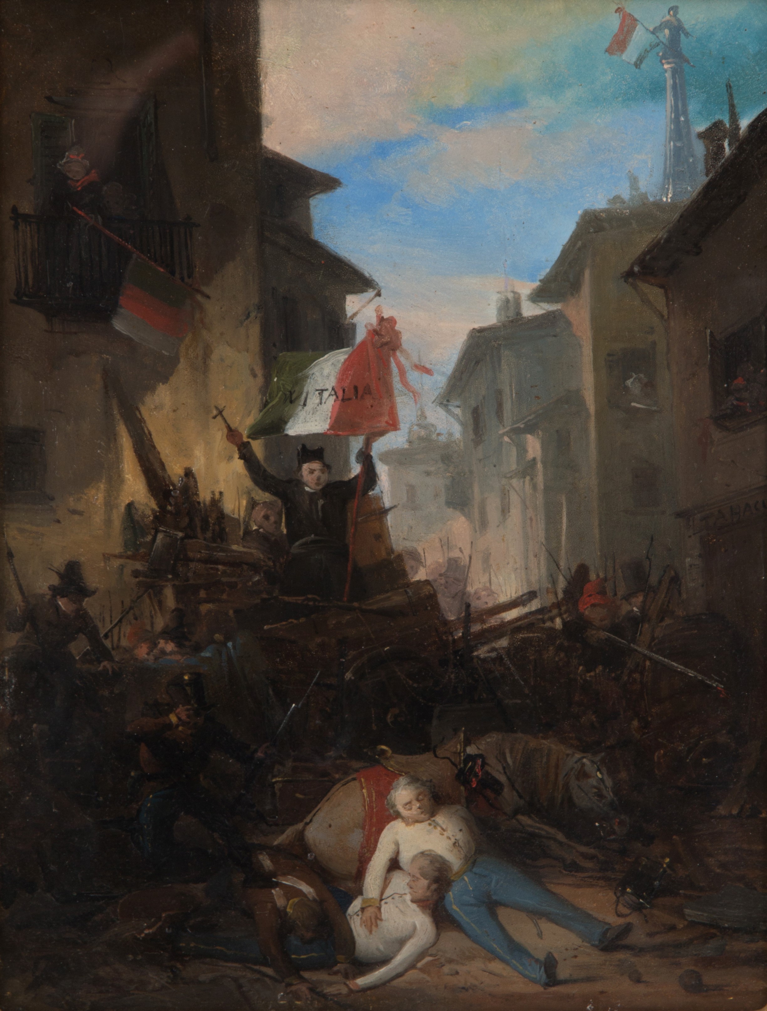 Domenico Induno - Dipinto "le Cinque Giornate di Milano nel 1848"