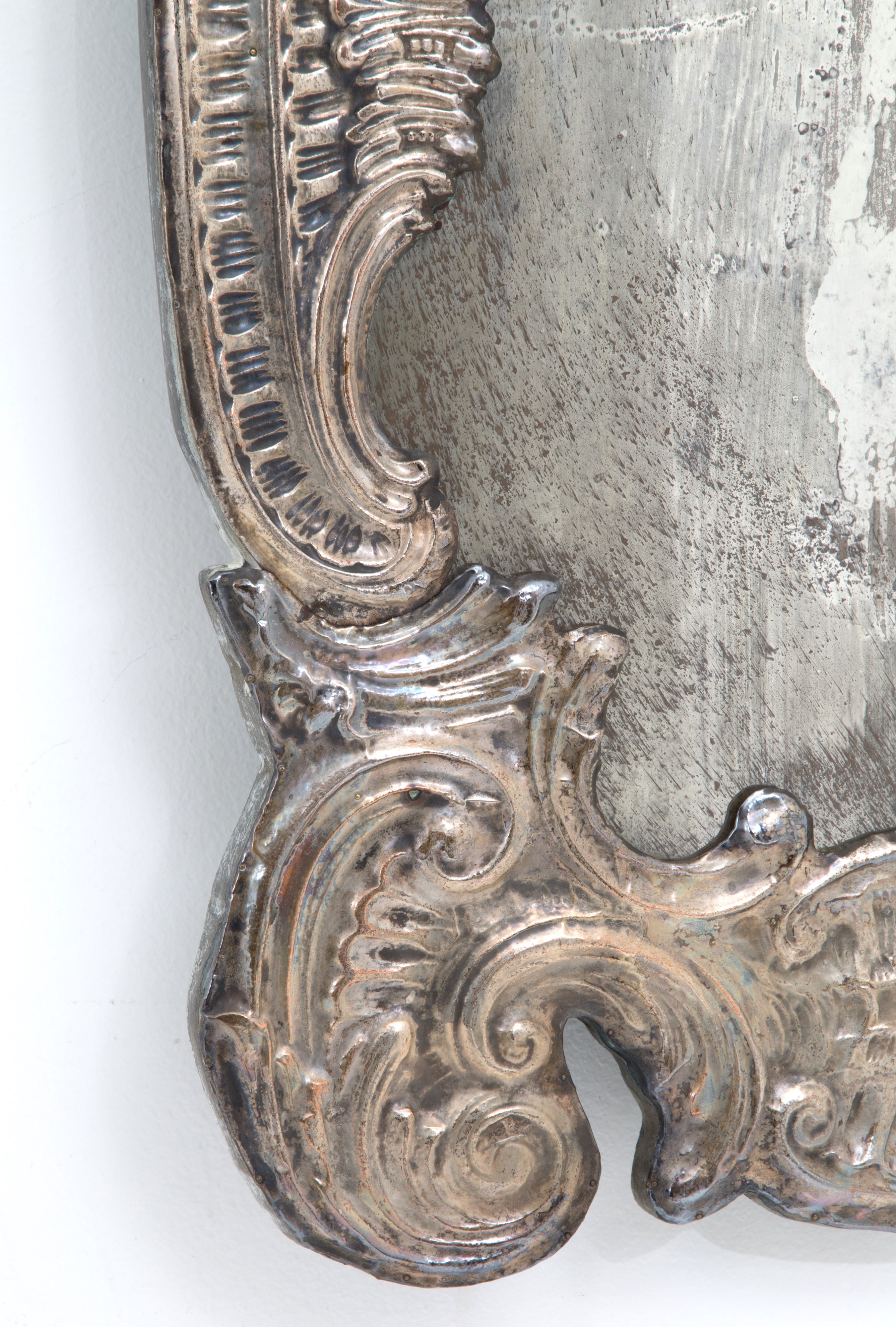 Specchiera in rame argentato