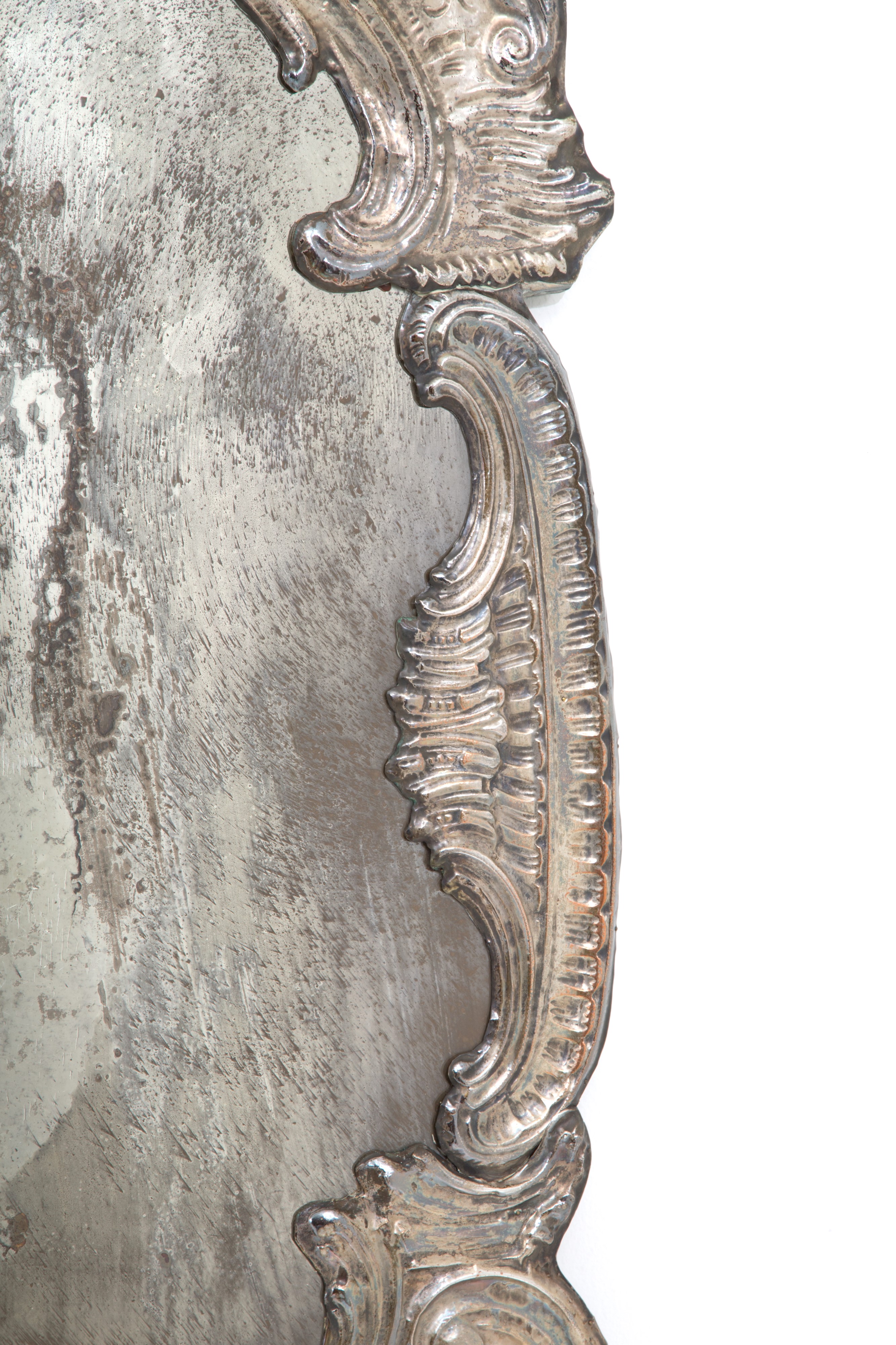 Specchiera in rame argentato