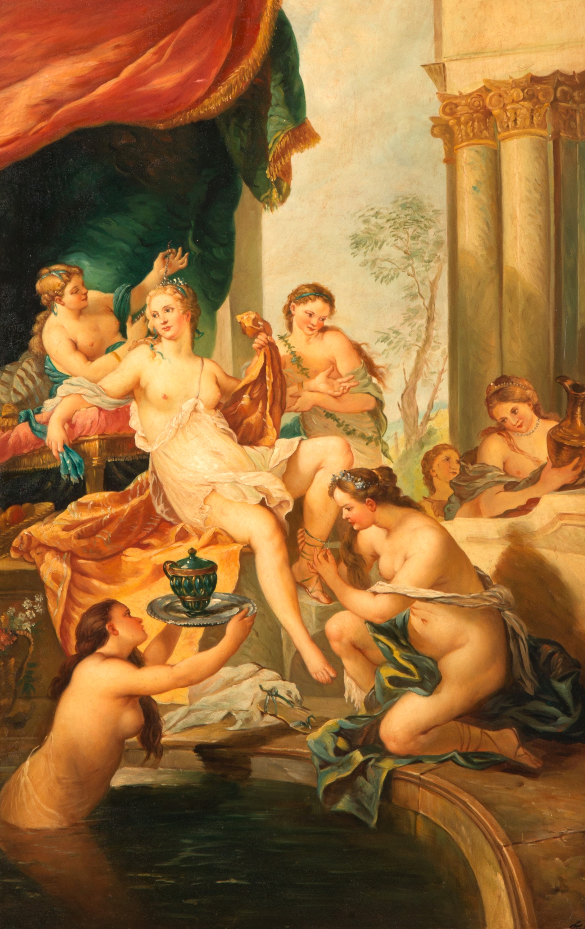 Dipinto "DONNE AL BAGNO"