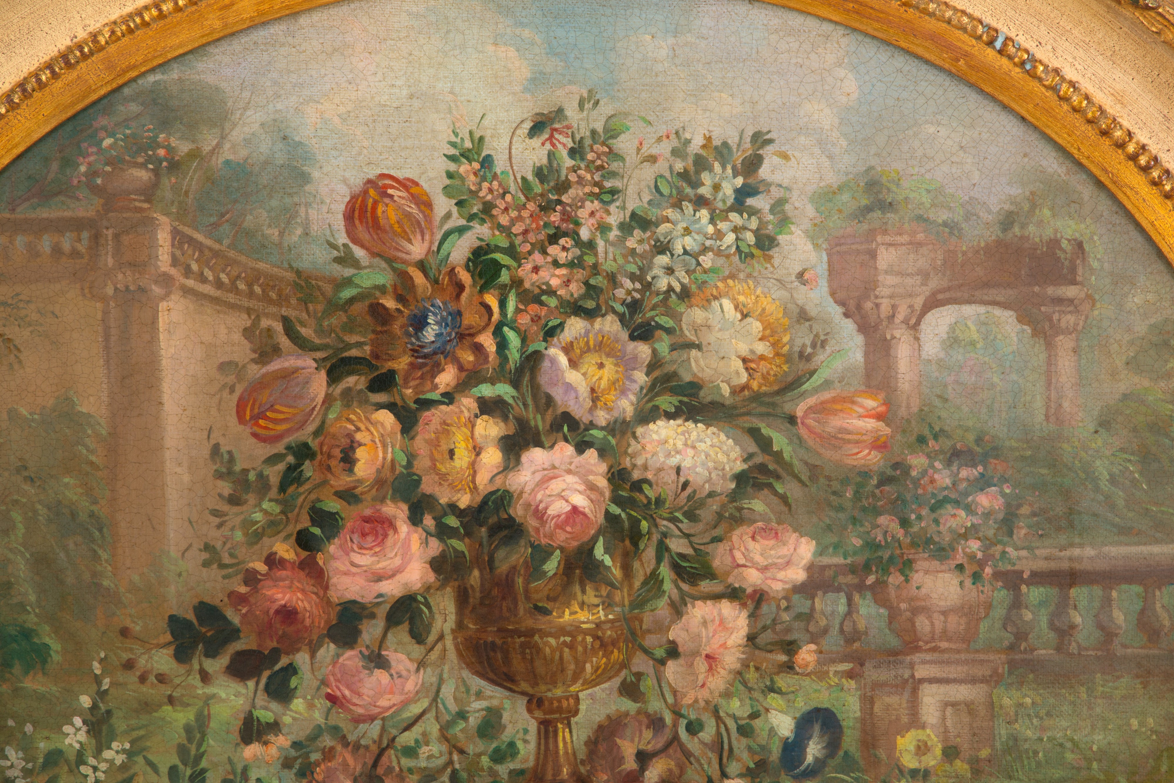 Dipinto ovale "NATURA MORTA"