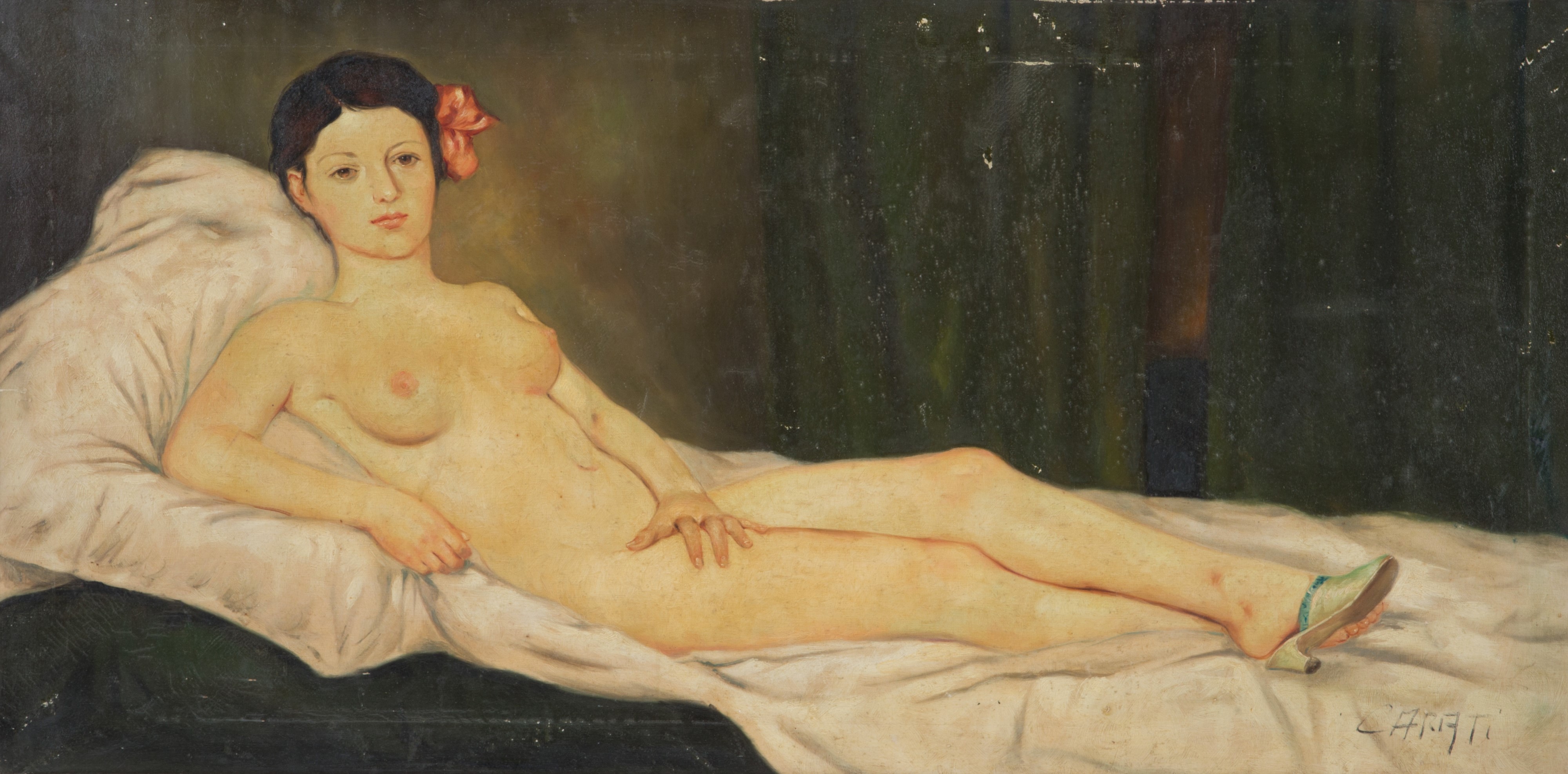 Dipinto "DONNA NUDA DISTESA"