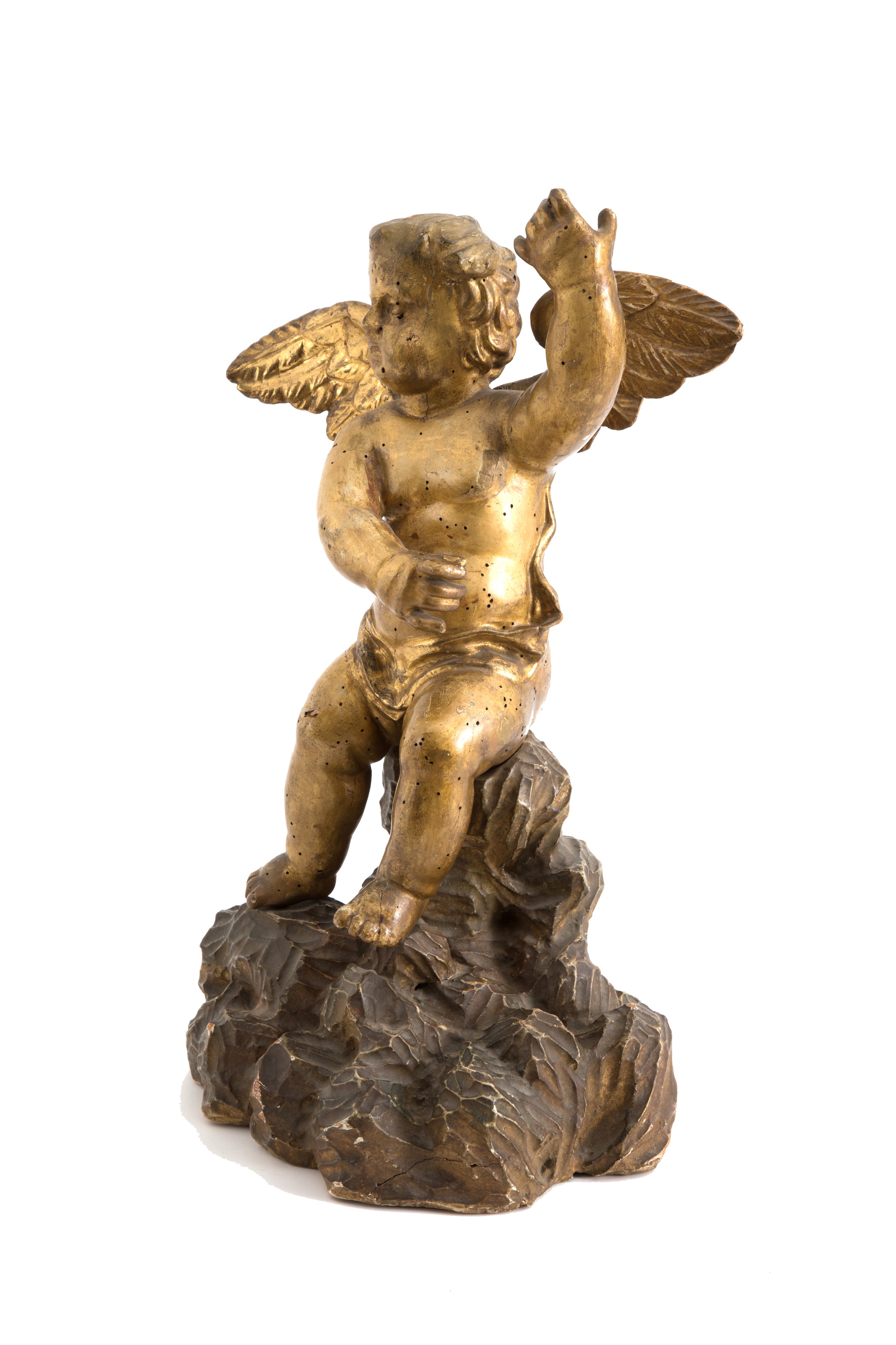 Scultura in Legno Dorato "putto"