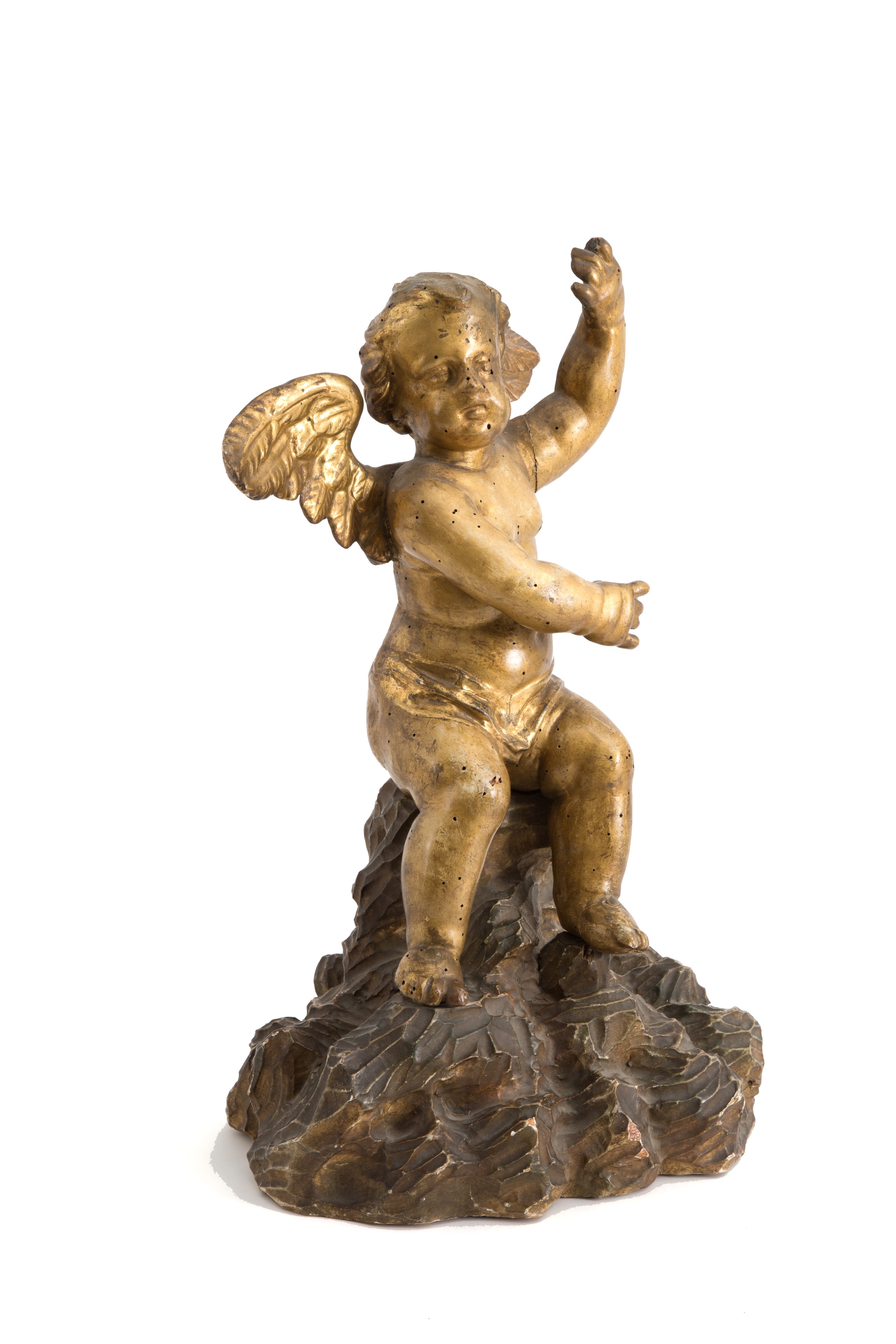 Scultura in Legno Dorato "putto"
