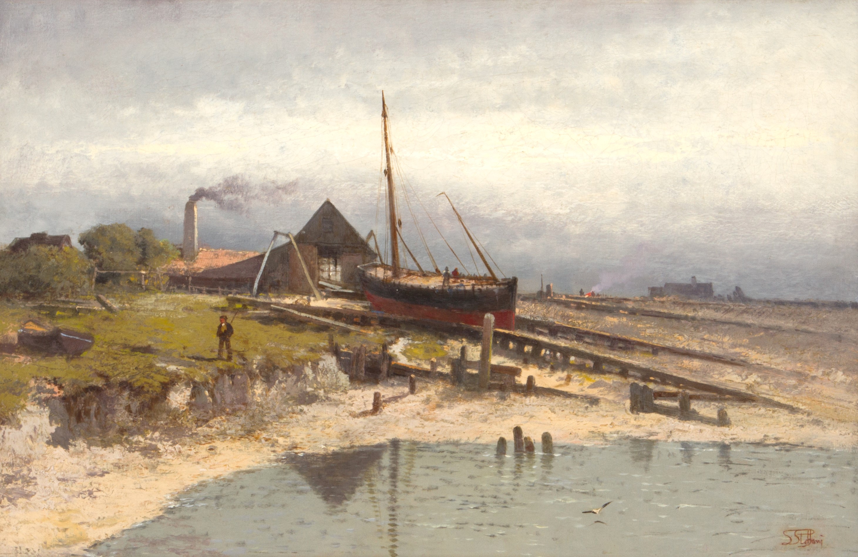 Luigi Steffani - Dipinto "marina Nordica"