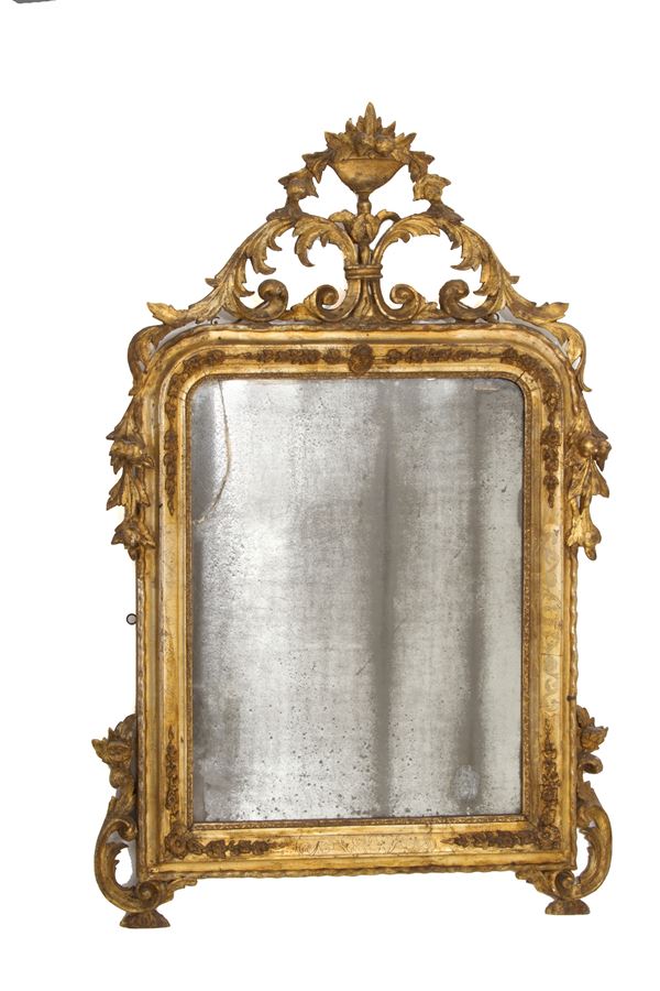 Mirror with cymatium