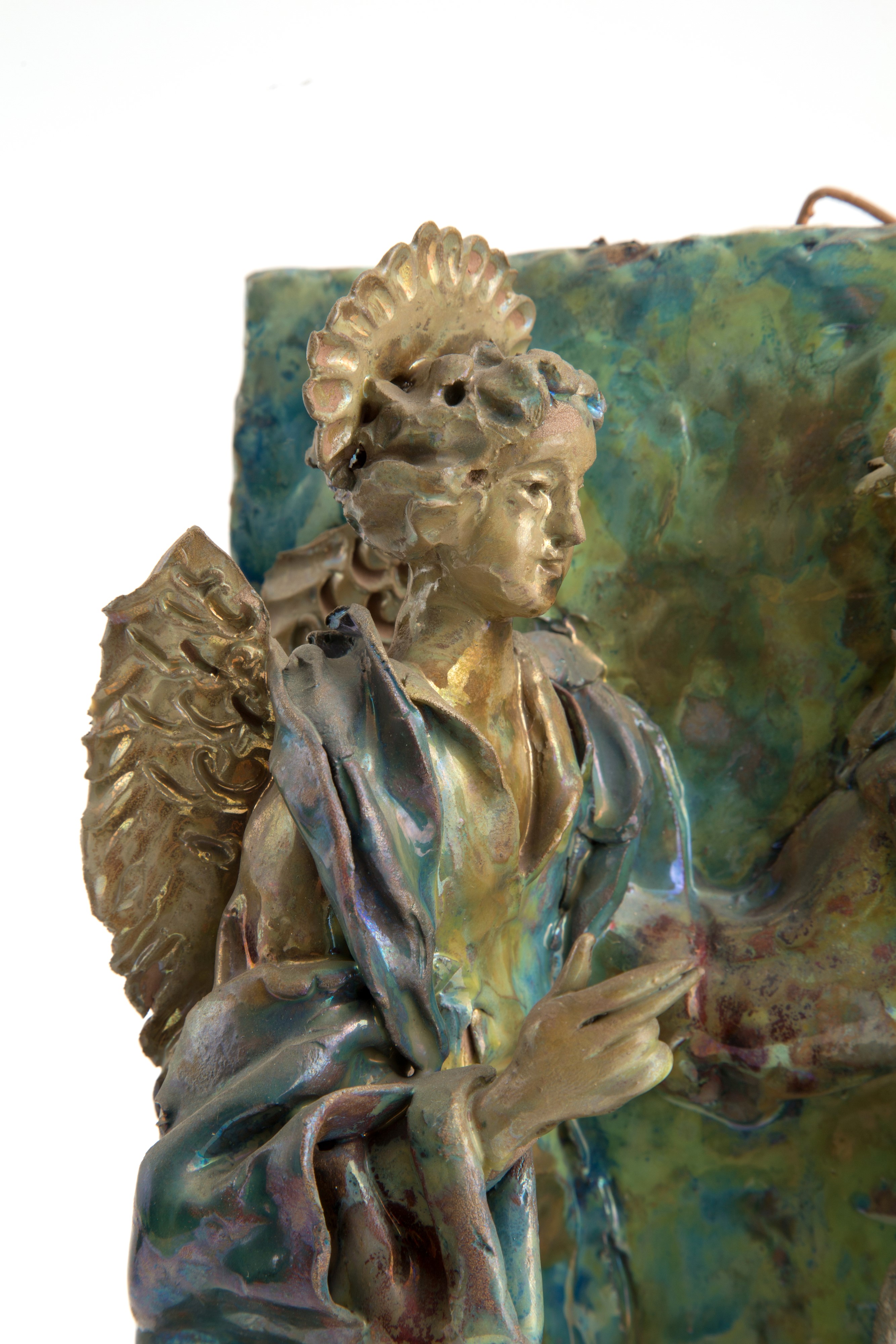 Giuseppe Bonaccorso - Placca Invetriata "annunciazione". Caltagirone