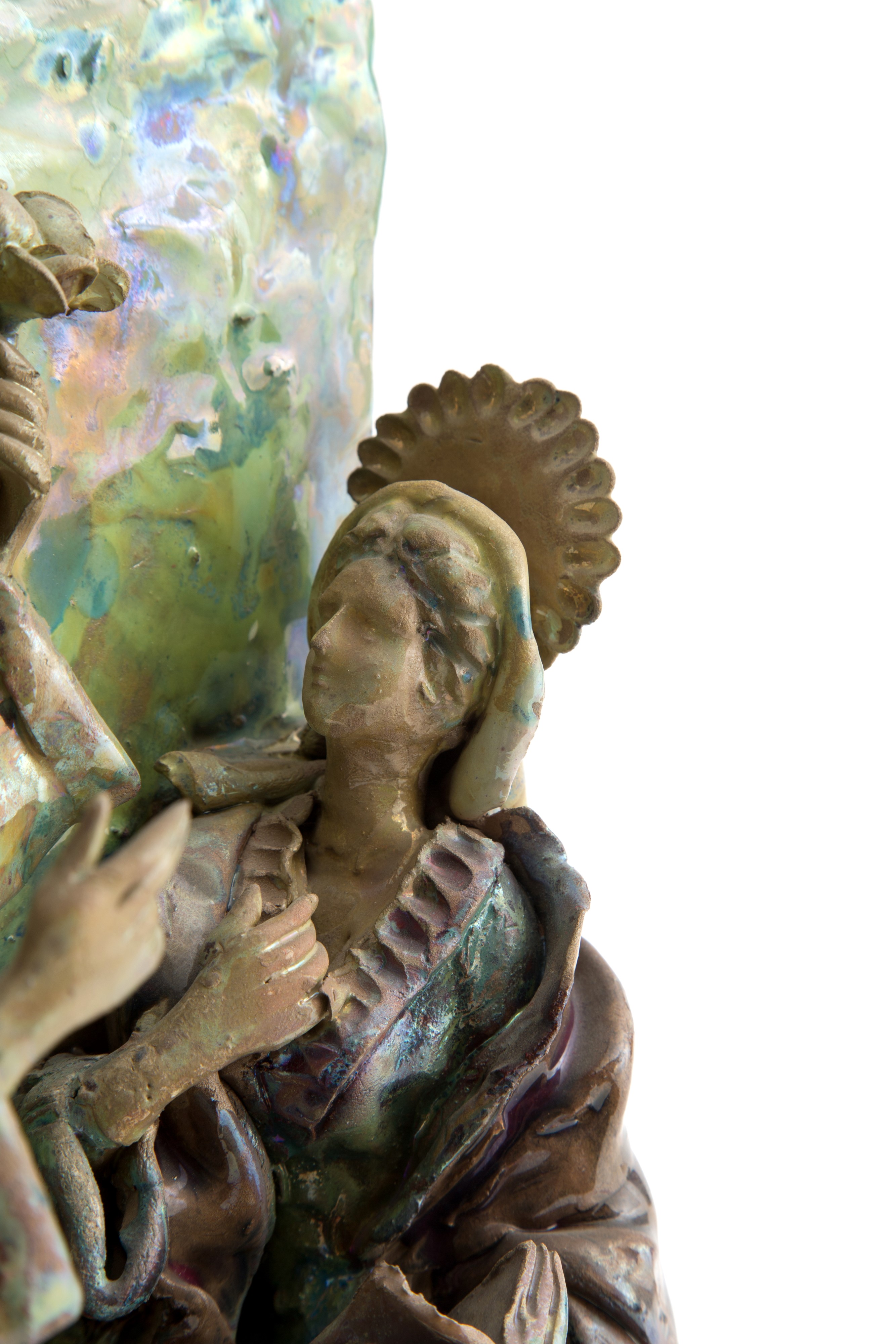 Giuseppe Bonaccorso - Placca Invetriata "annunciazione". Caltagirone